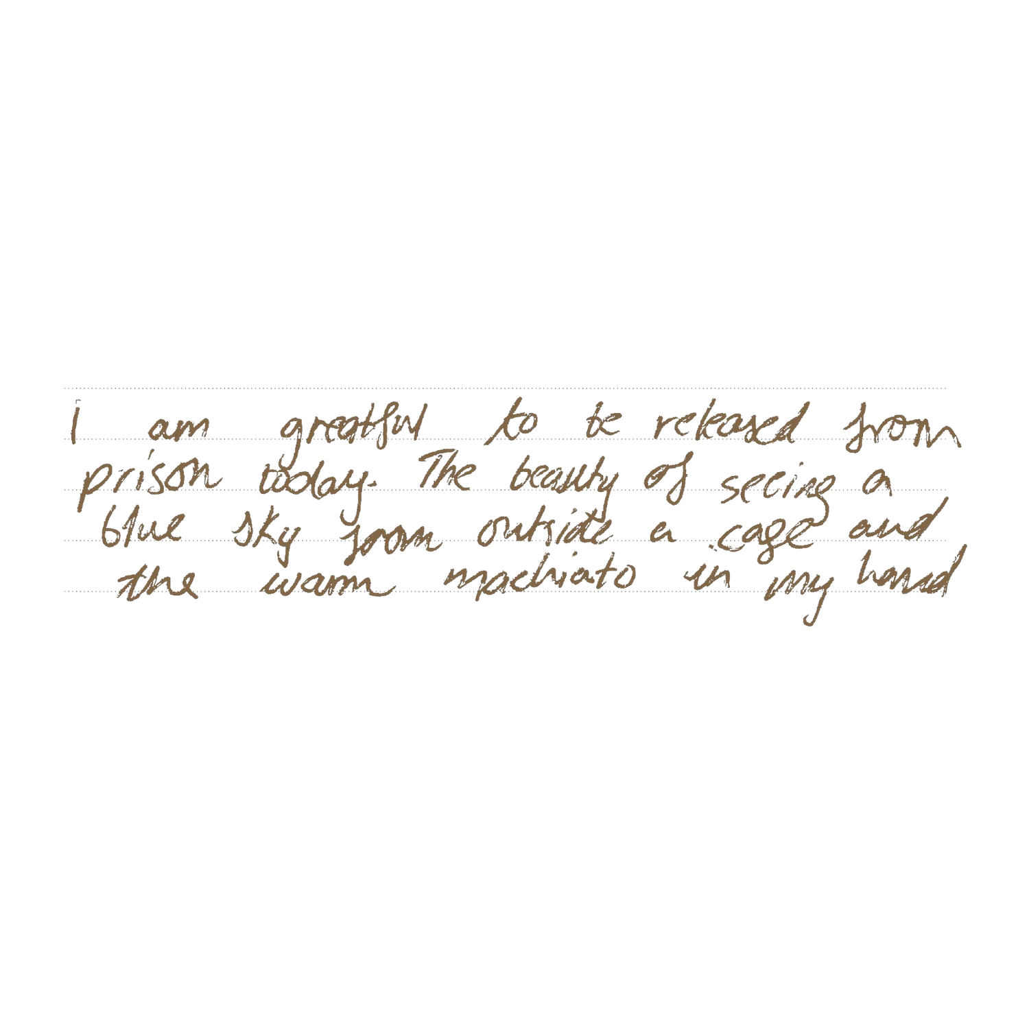 Handwritten gratitude entry from the Grateful Peoples Coffee Table Book