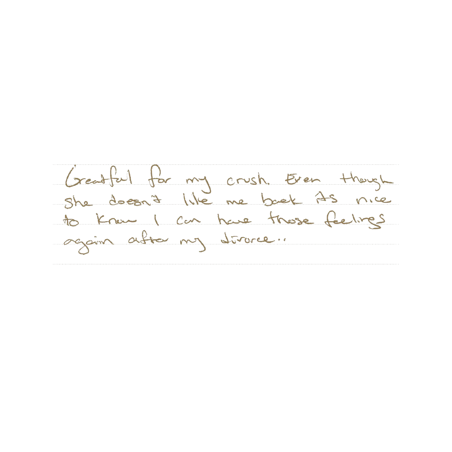 Handwritten gratitude entry from the Grateful Peoples Coffee Table Book