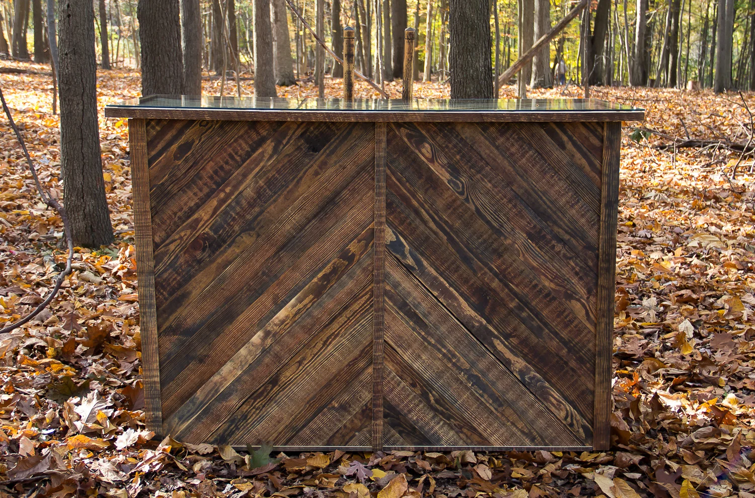 Handmade Reclaimed Oak and Pallet Wood Bar