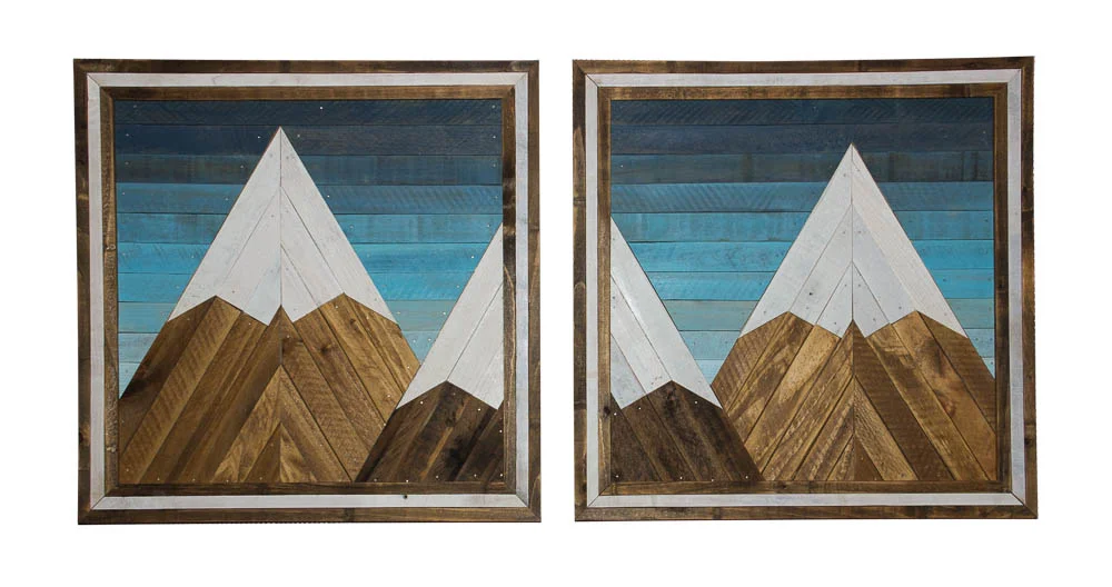 'Twilight' Mountain Range - Two Panel Set