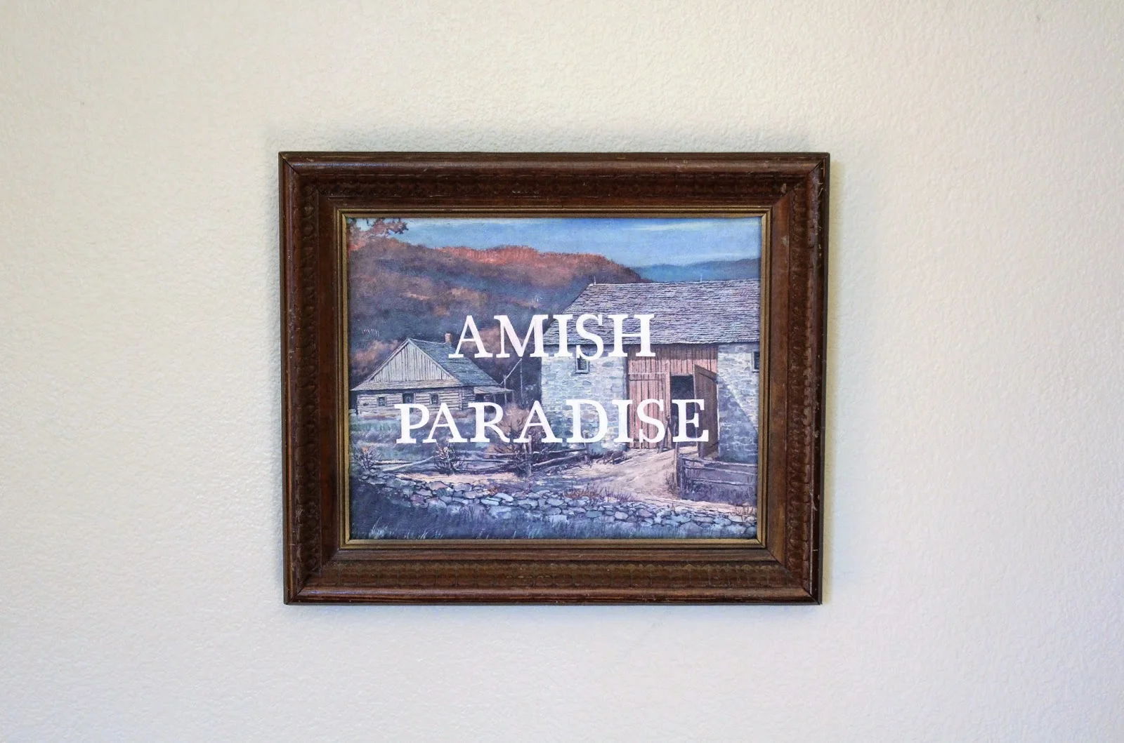 Amish Paradise acrylic on found painting 2014