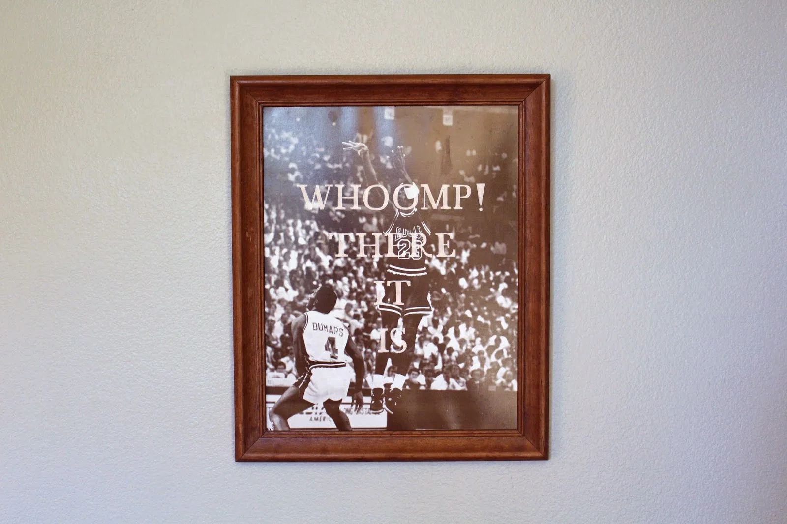 Whoomp! There It Is acrylic on found painting 2014
