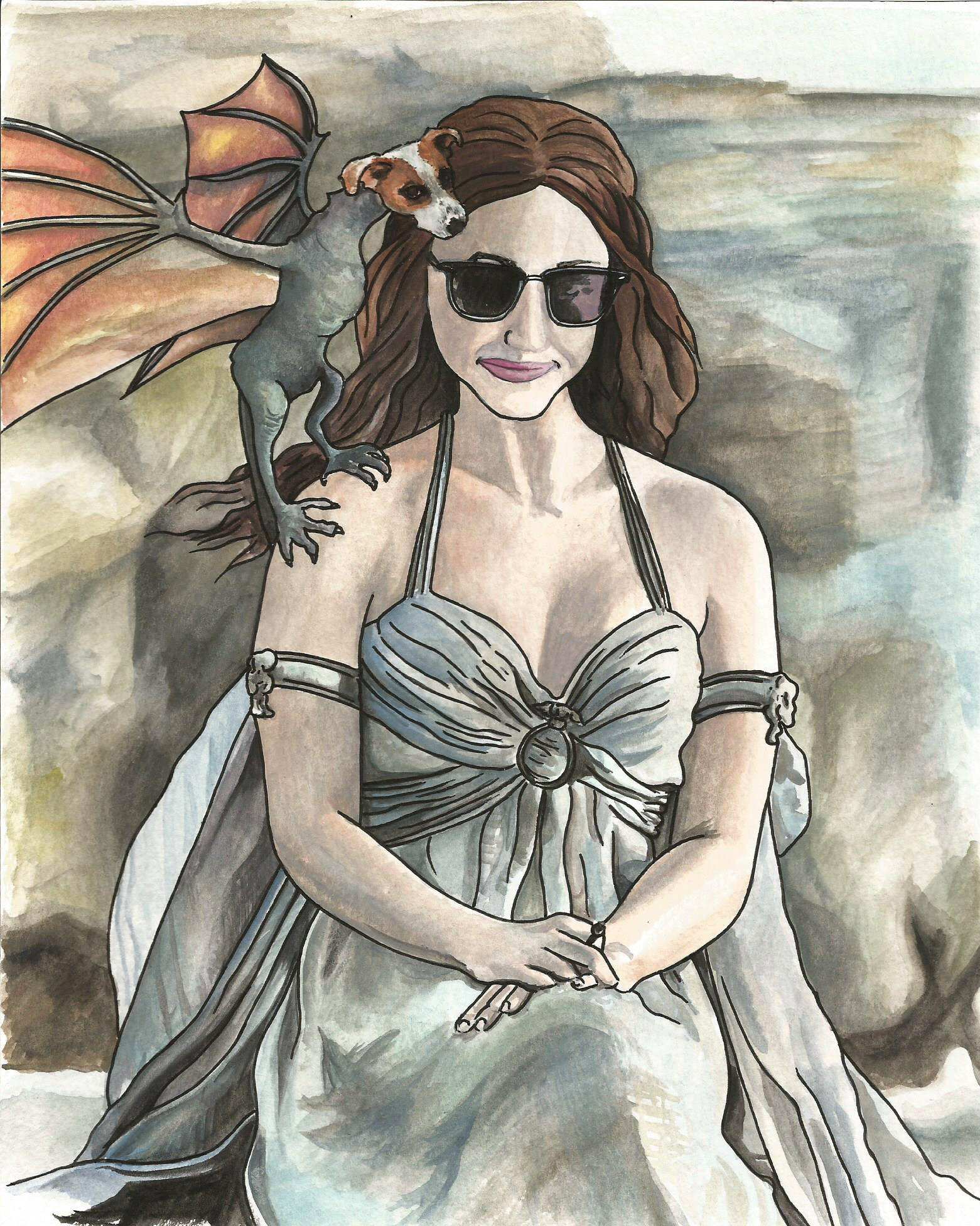 8x10 watercolor, micron