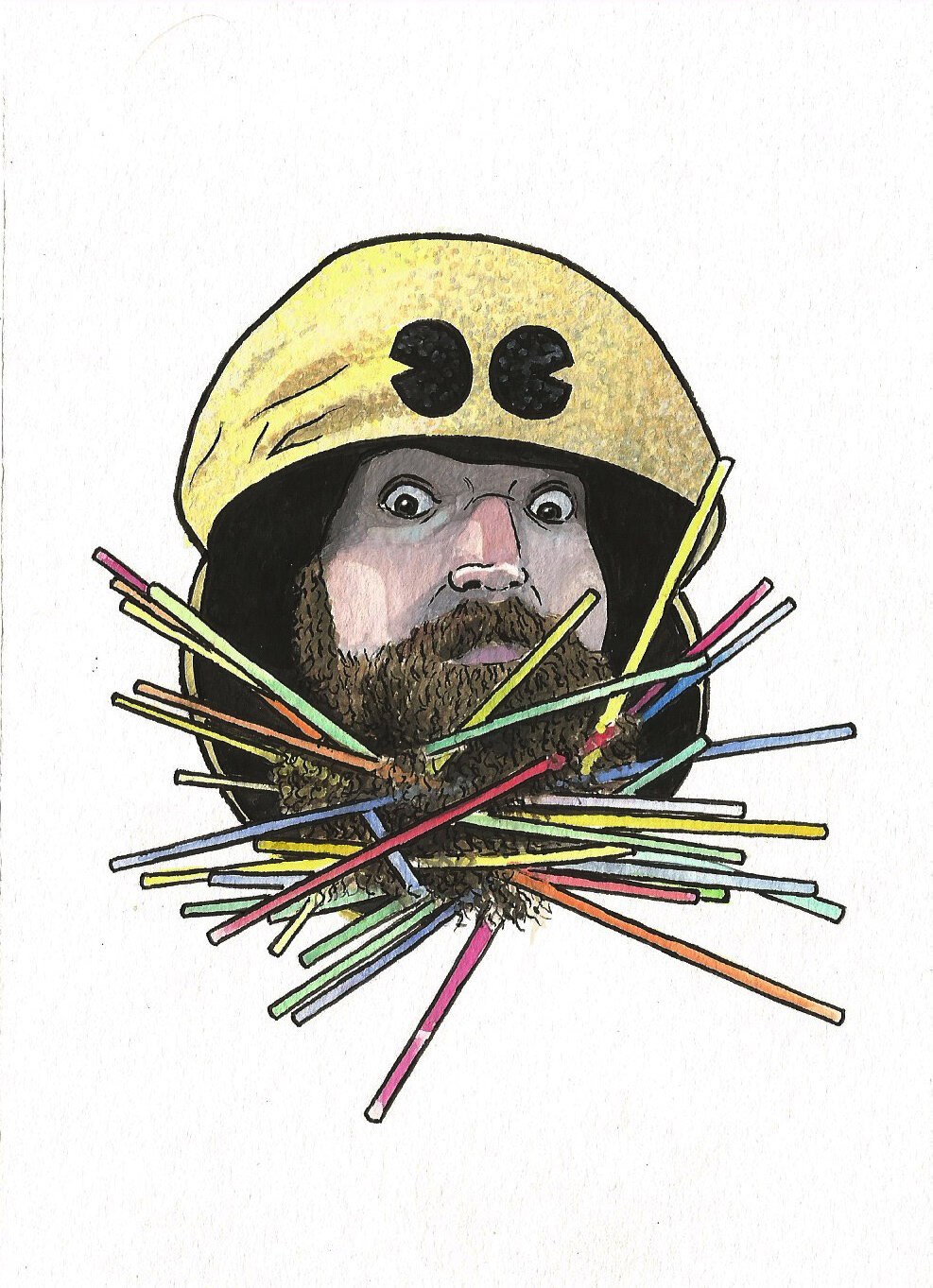 watercolor, micron
