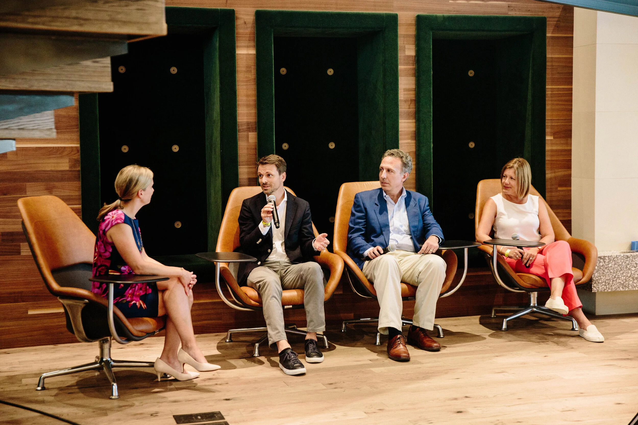 Lisa Schrumpf, Andreas Thurner, Prof. Marios Papaefthymiou, and Shelley Iocona talked about current trends within the Orange County innovation ecosystem.