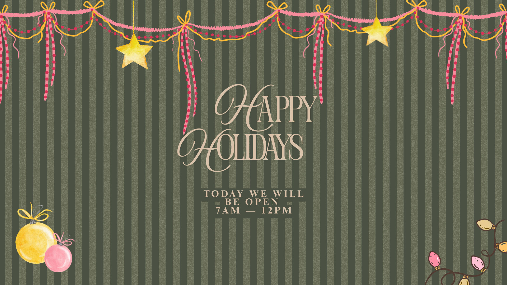 Christmas Eve | HanaHaus Hours Effected