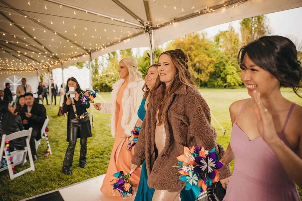 Bridesmaid grand entrance