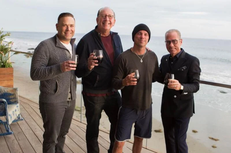 Photo ID (L to R): Clint Higham (President, Morris Higham Management); John Esposito (Chairman & CEO, Warner Music Nashville); Kenny Chesney; Jess Rosen (Attorney, Greenberg Traurig) Photo credit: Allister Ann 