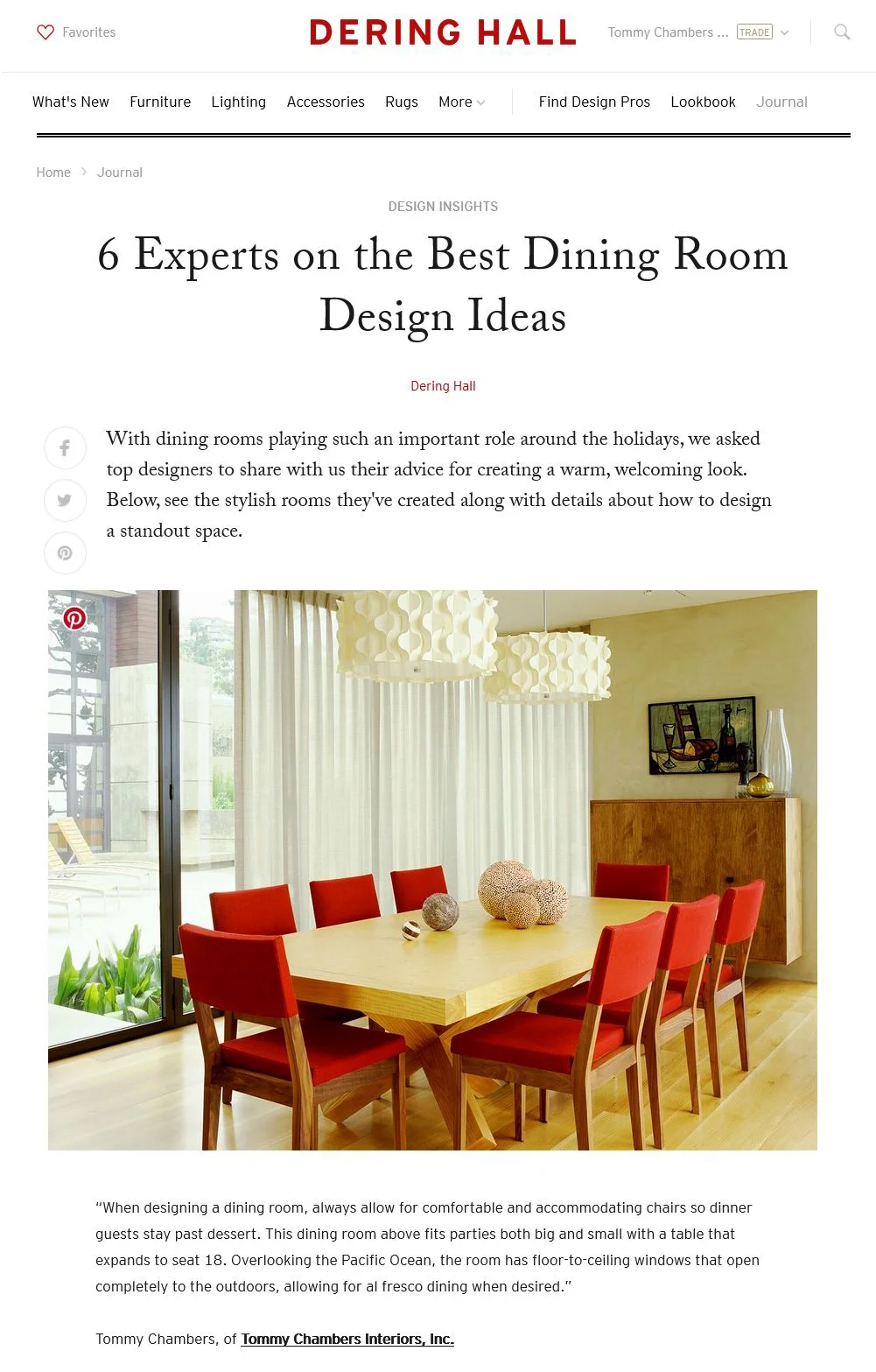 Dering Hall - 6 Experts on the Best Dining Room Design Ideas