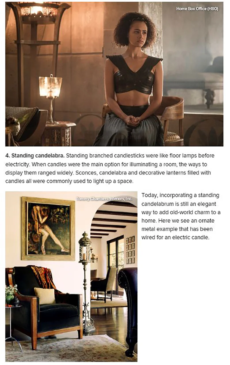 Houzz...."Game of Thrones' Style Touches for the House