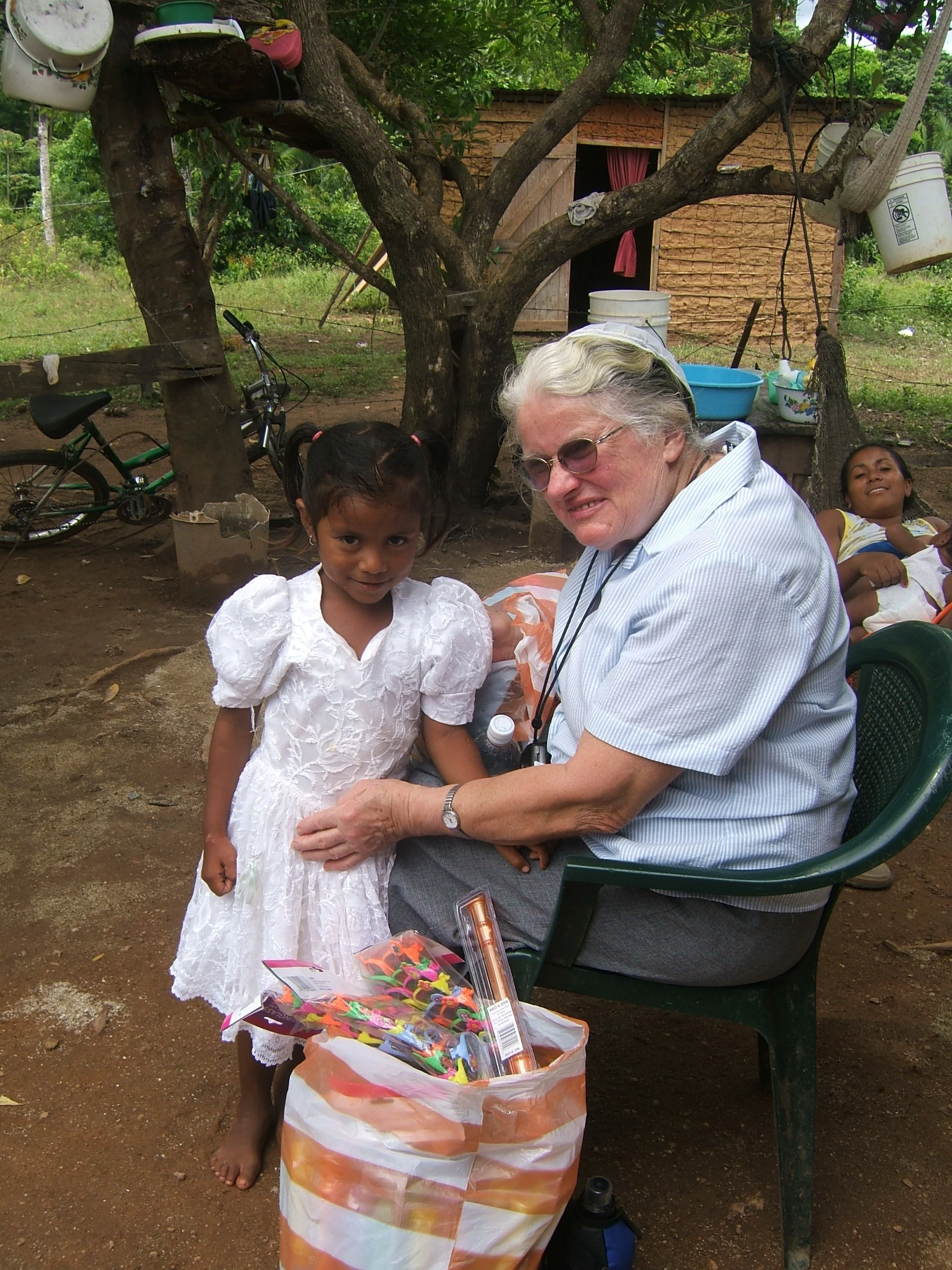  A very good friend of ours, came with us one year. She was welcomed with a hug from this sweet little girl. 