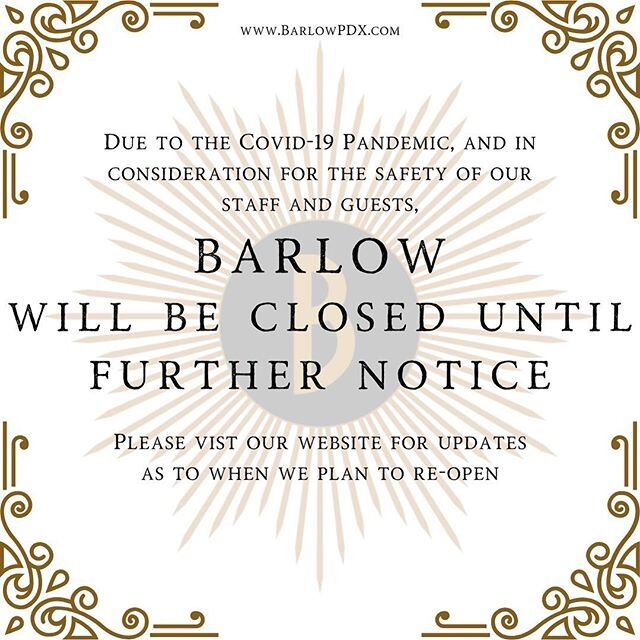 To do our part to flatten to the curve, we will be closing our doors until further notice. We will miss our loyal patrons. Please stay safe out there! #covid_19