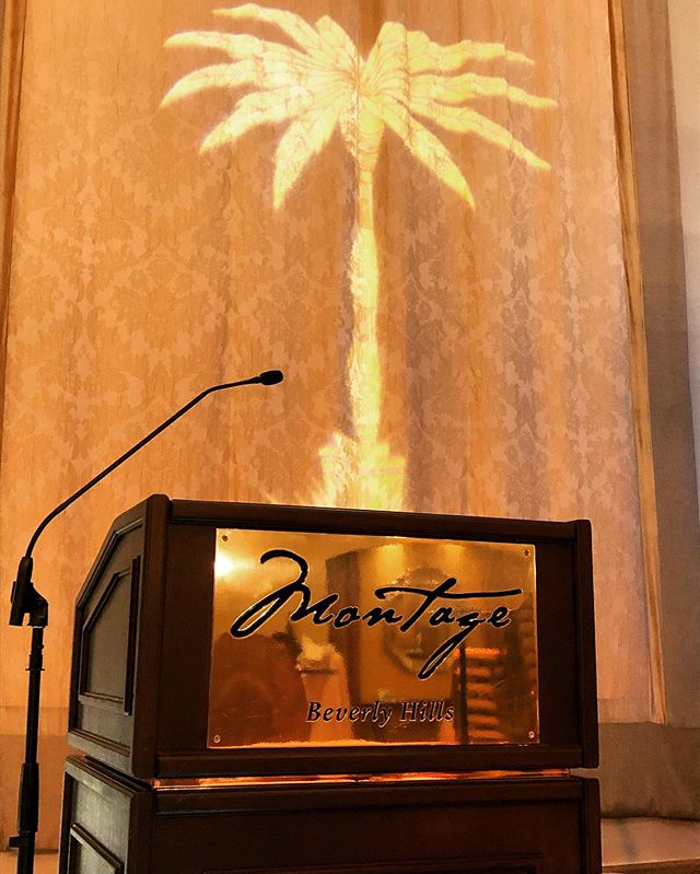 Dreaming of golden palm trees at the Montage Beverly Hills 🌴✨ Photo from the 2018 Golden Palm Awards | Lighting by @padanoproductions