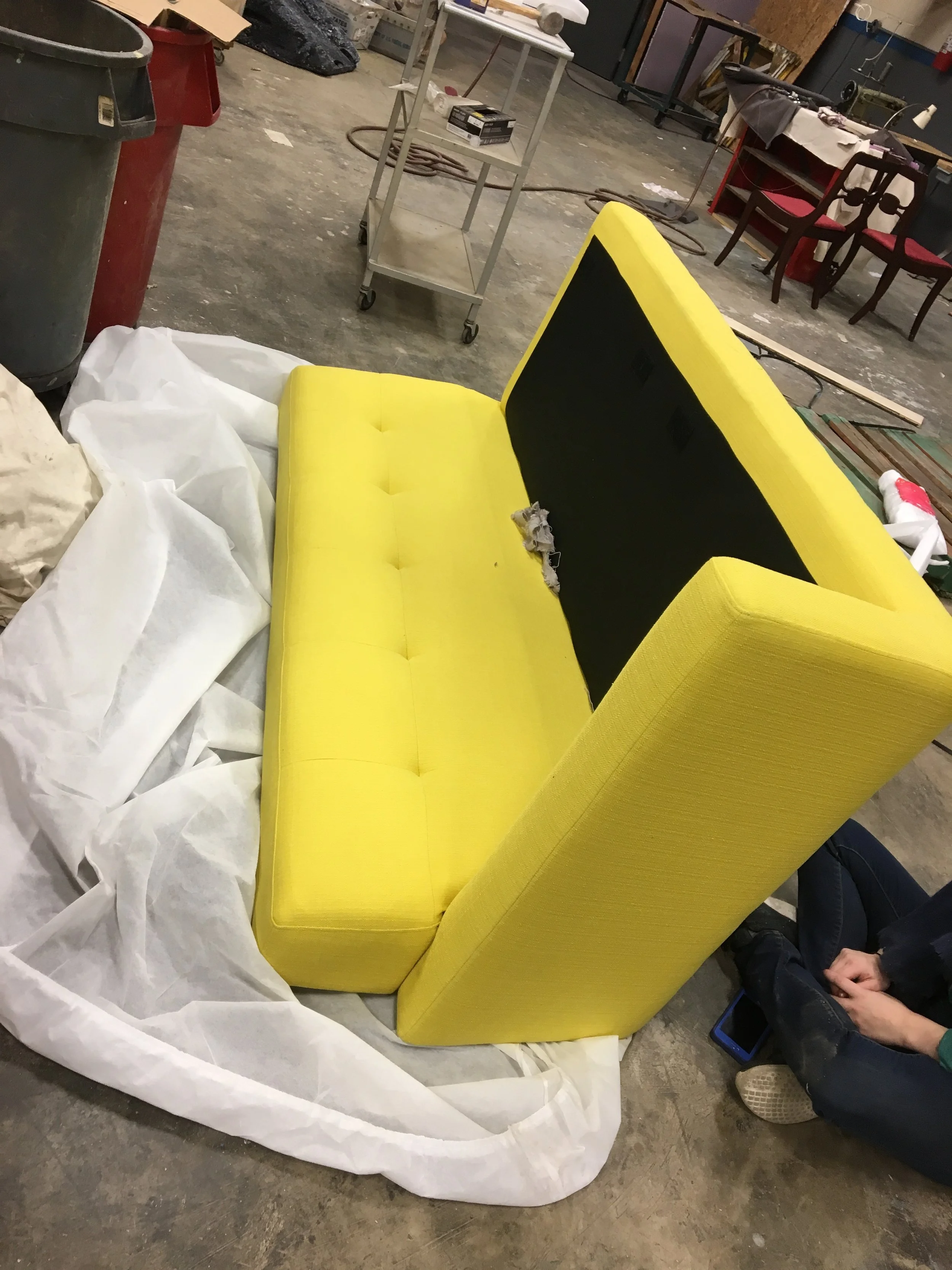  Before Image of an arm removal process for  Laughter on the 23rd Floor.  