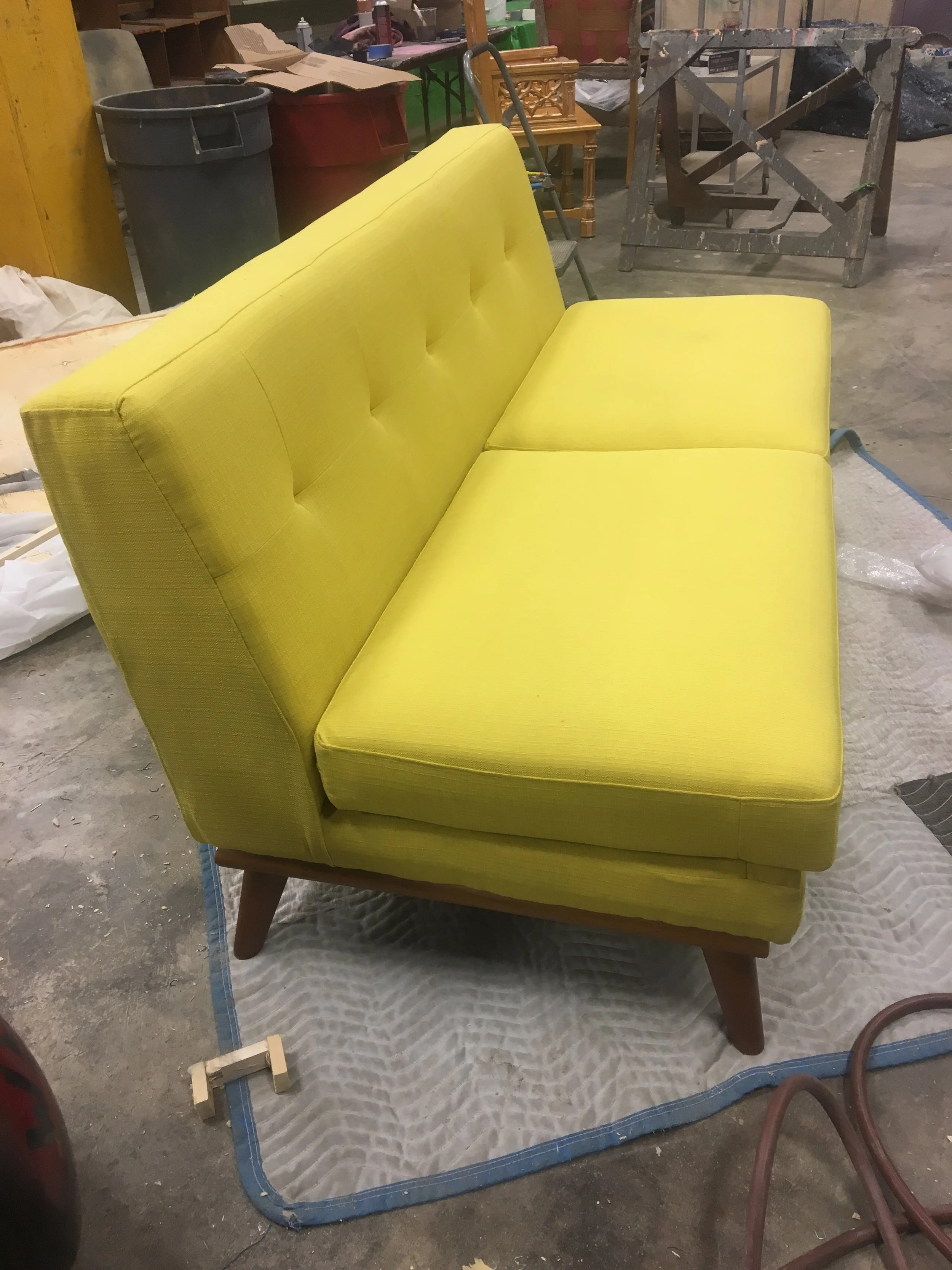  Final product of an arm rest removal process for  Laughter on the 23rd Floor  