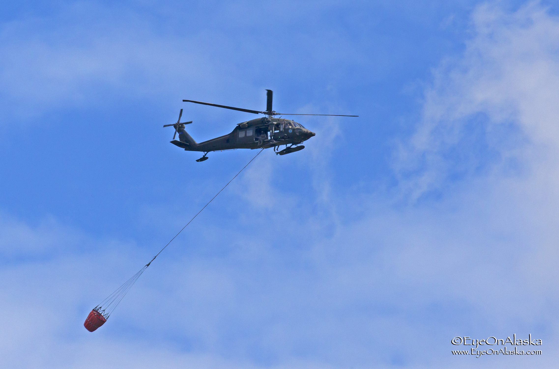 National Guard H60 Blackhawks helping out.