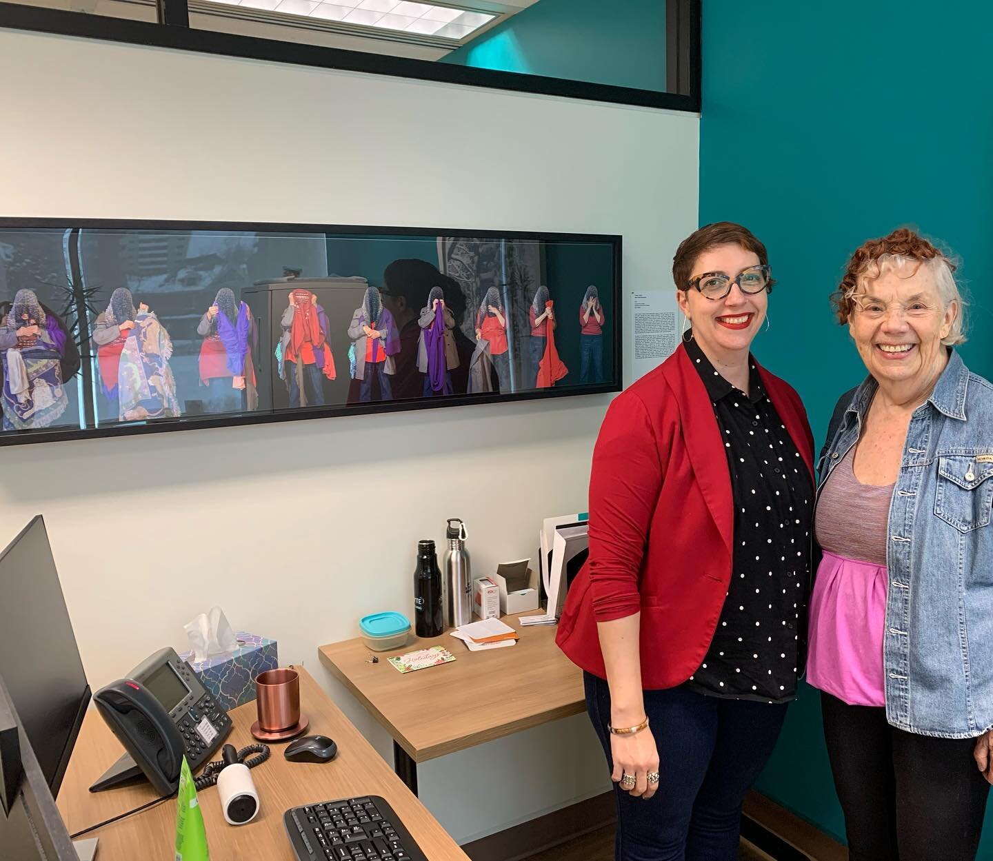 @ariel4somersetward chose Worn Red Panorama for her office. Ariel is the amazing Councillor for Somerset Ward on Ottawa City Council. 

Thank you to @publicartottawa for all your efforts to make Ottawa a wonderful place for artists. And to @shoebox_s