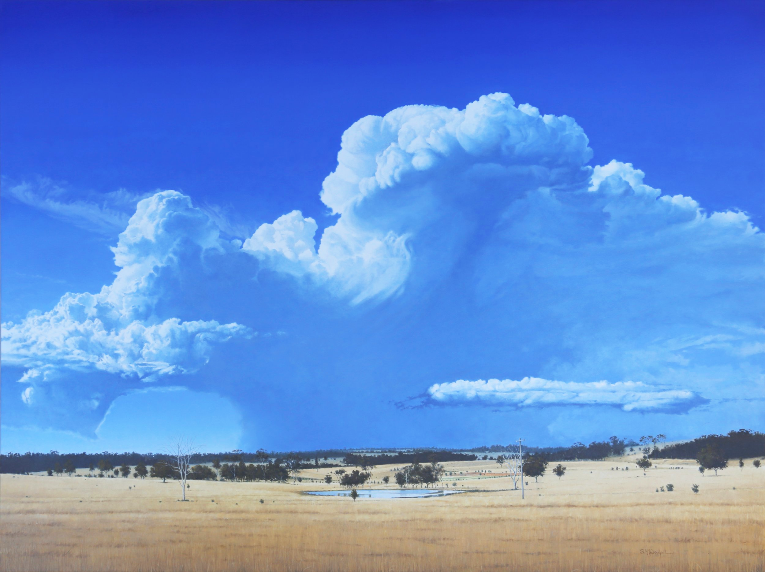 'Storm approaching, Armidale NSW' 100cm x 133cm oil on canvas