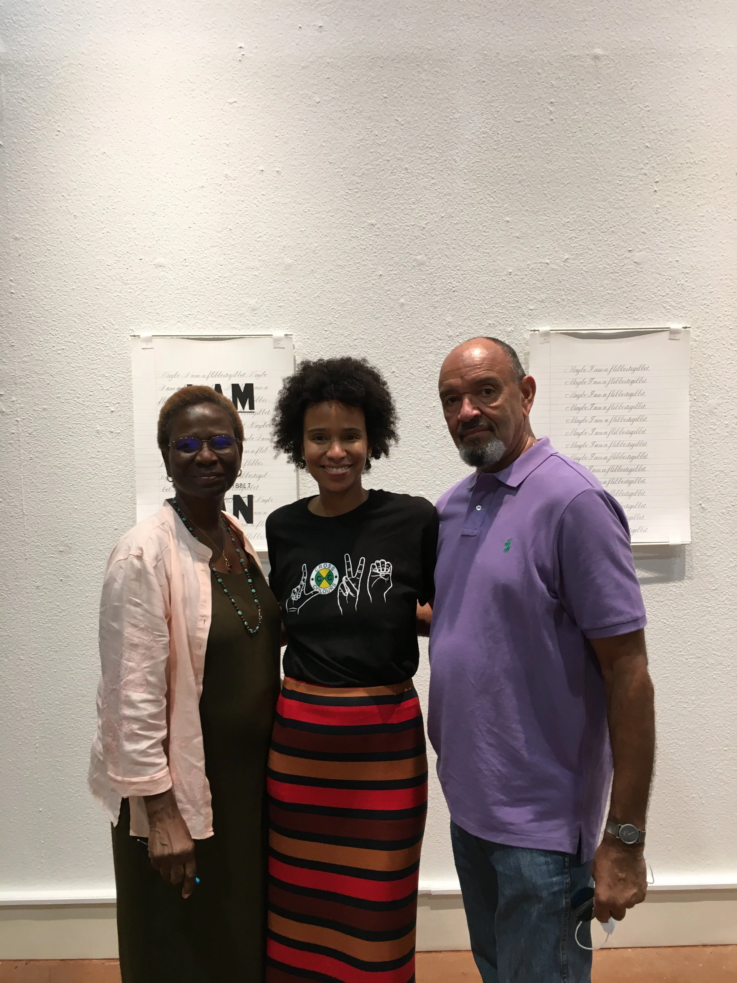 My parents with me at the opening