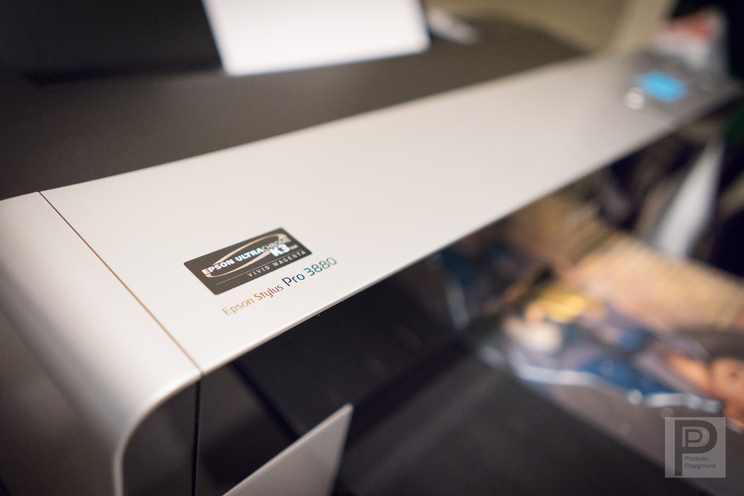 This is our other gallery fine art printers, the Epson Stylus Pro 3880, capable of borderless prints up to 17" in width.