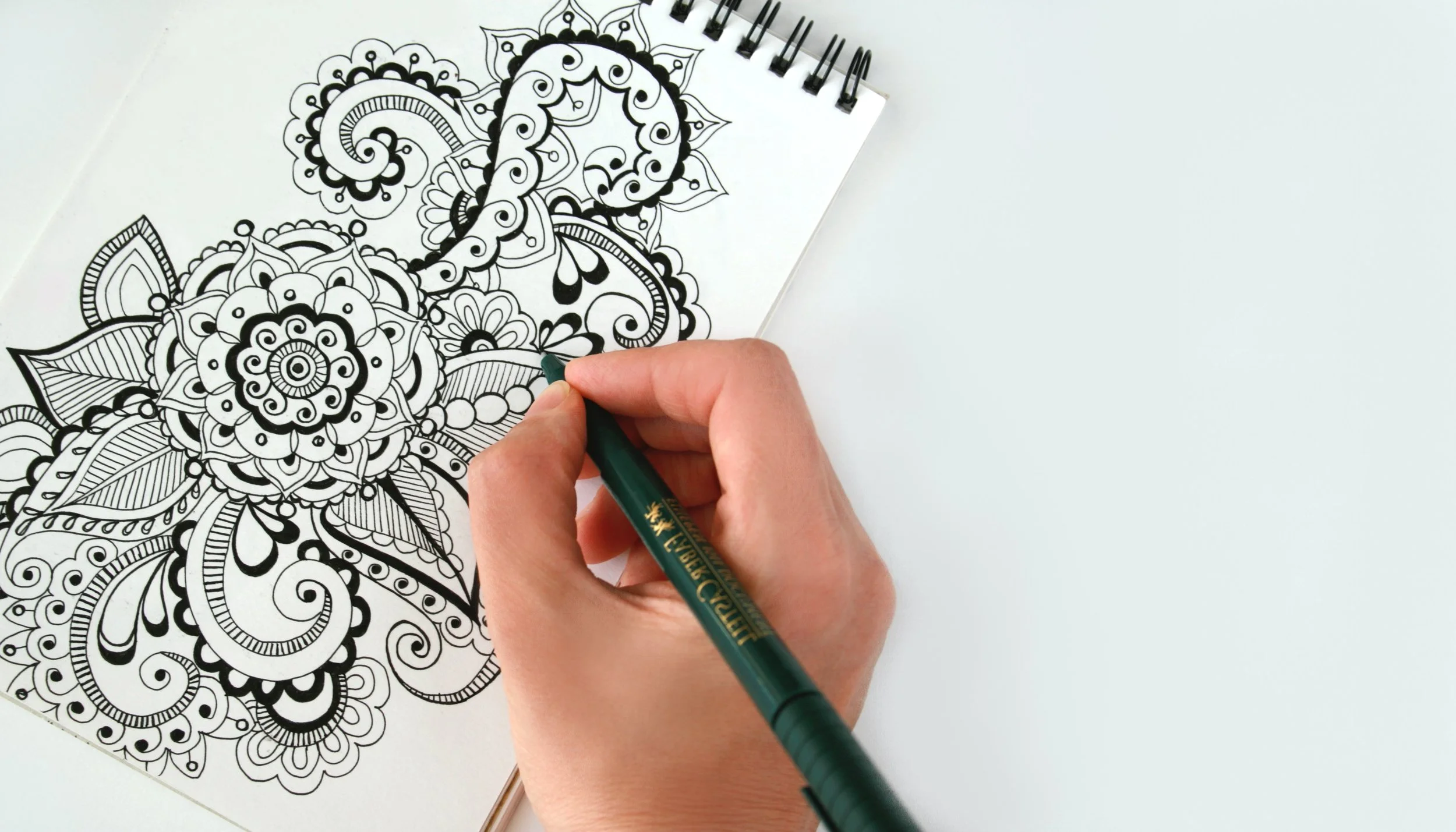 Take up space. Words + lines + shapes.