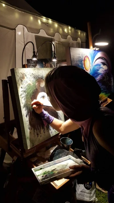 Live painting at Blessed Coast Art and Music Festival, Squamish, BC. Summer, 2017.