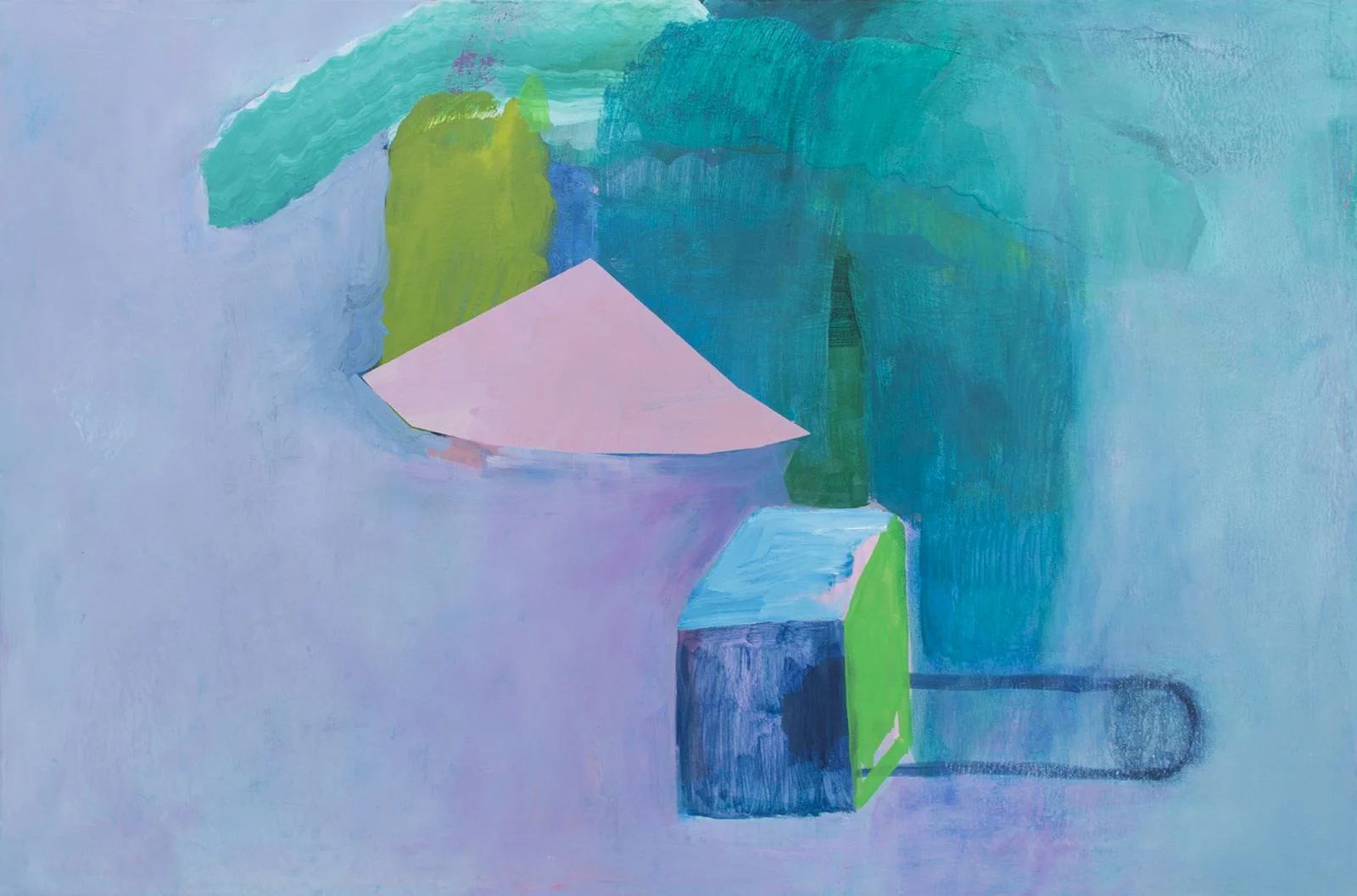 ' Objects in Space ' 2016, oil on ocanvas 62cm x 92cm