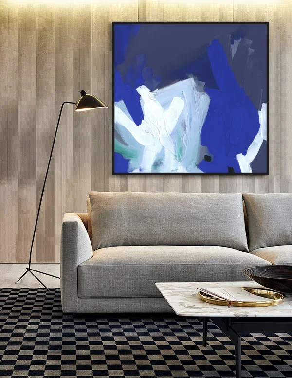 "Second Dam #3" on display at Poliform in Richmond ready for Kerry's exhibition.
