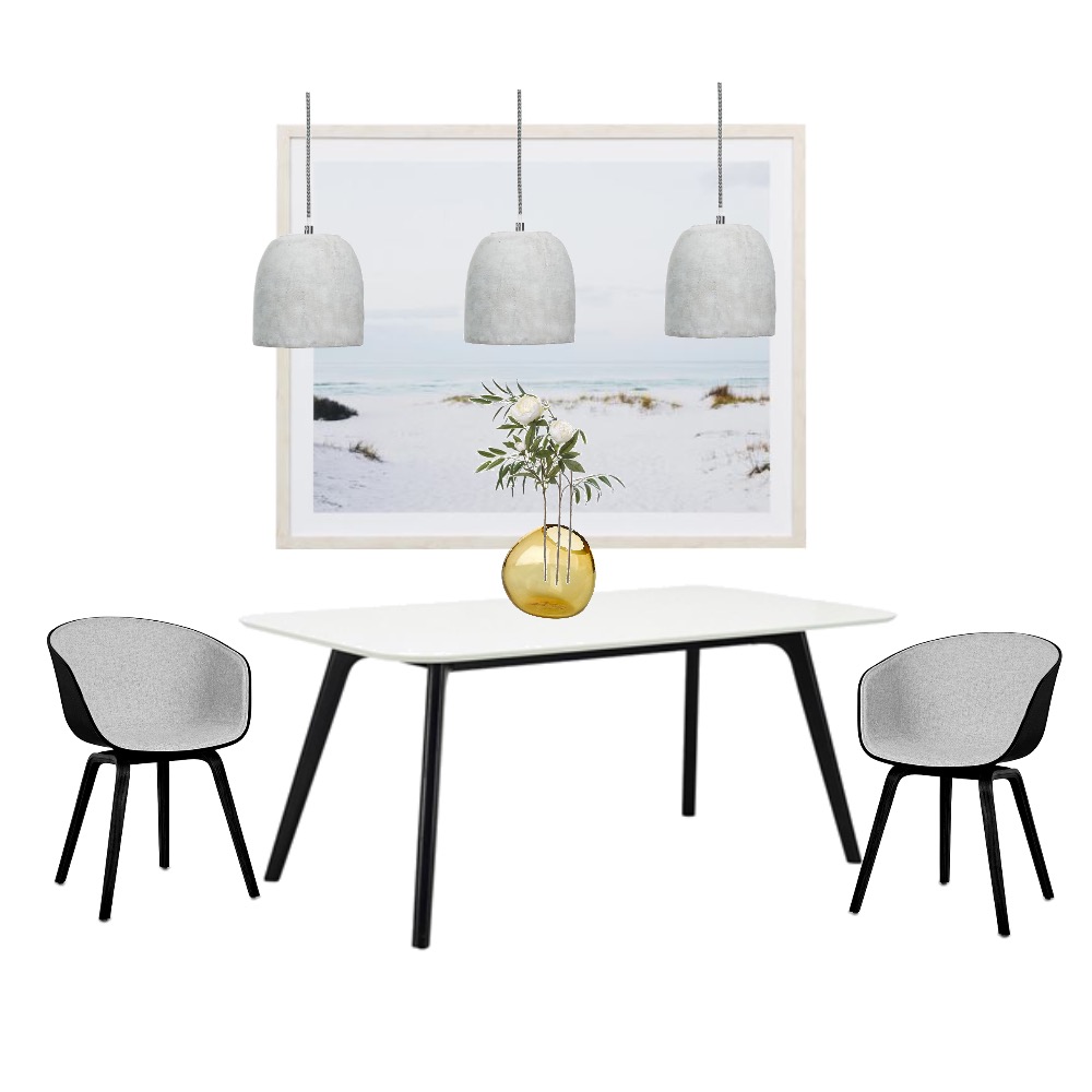 'Contemporary Coastal' dining room moodboard created by me!