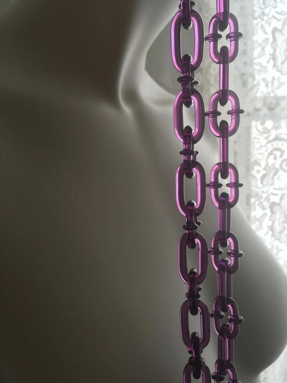 Gold Amethyst Glass Chain