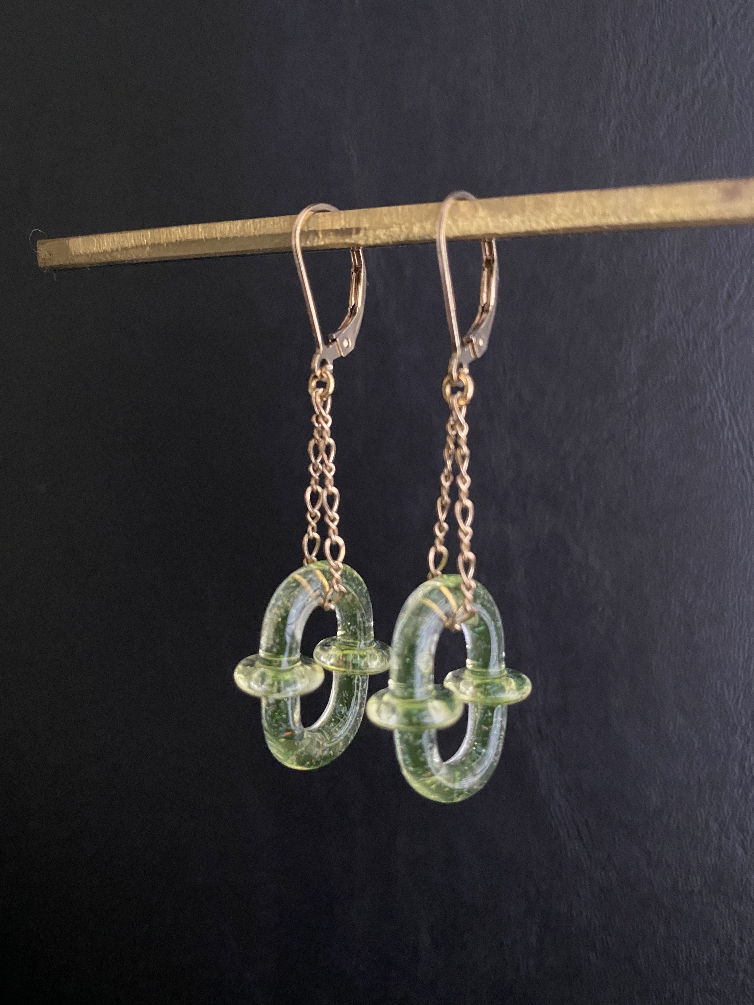 Crushed Opal Citrine Earrings