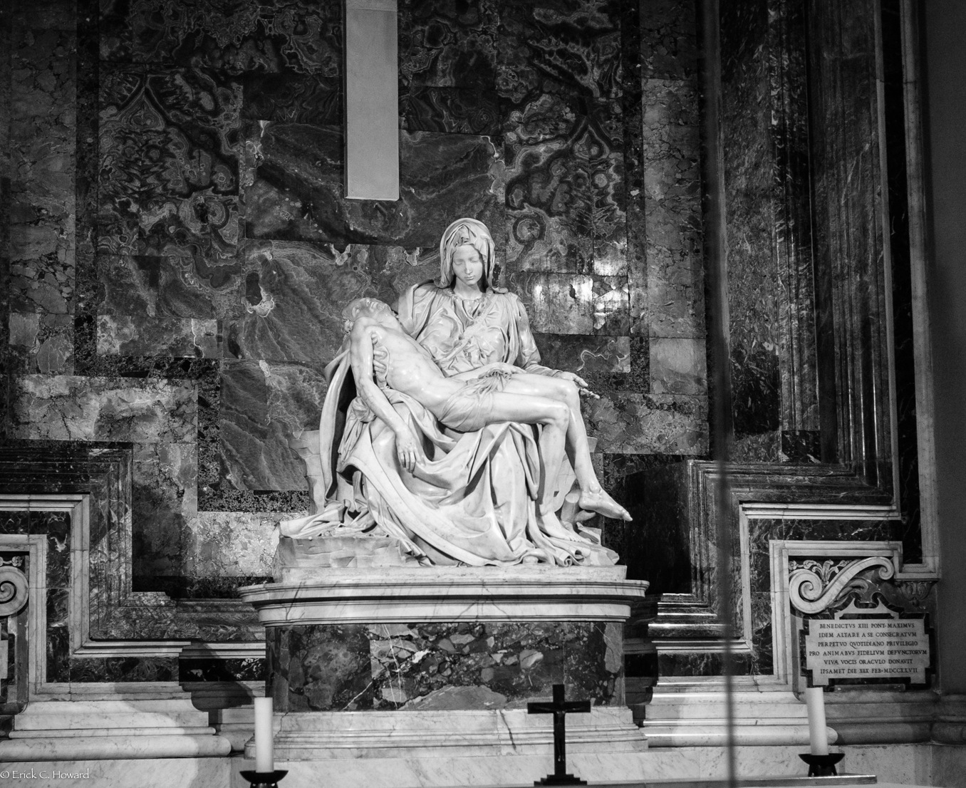 Pieta Under Glass