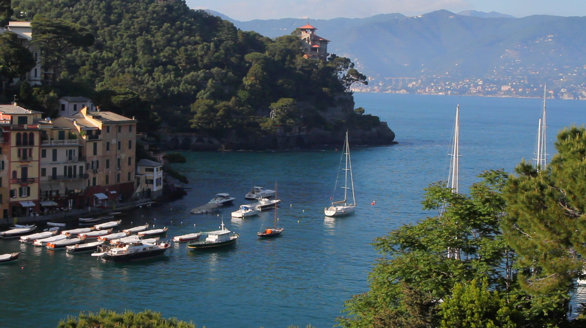 Italian Harbor Looking out to Sea - Portofino