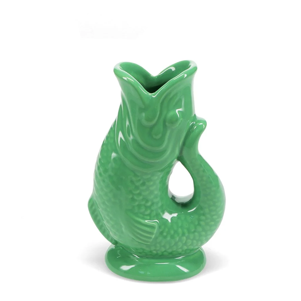 Ceramic fish vase - Green