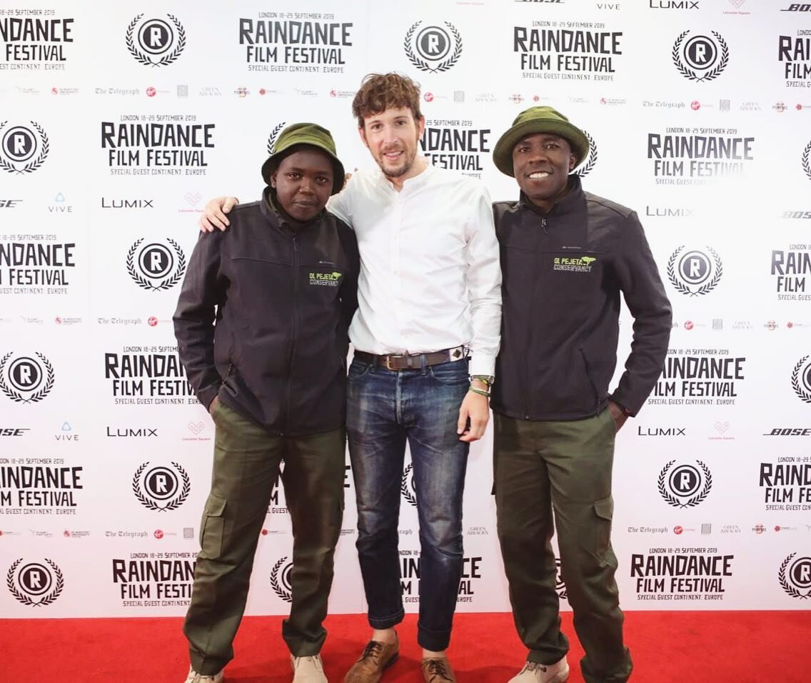 We had so many fun nights in London, boy do we miss it.  The first couple we spent at @raindancefilmfestival for our UK premiere. Thanks to everyone at @olpejeta who supported this event by bringing James and JoJo to the screenings.