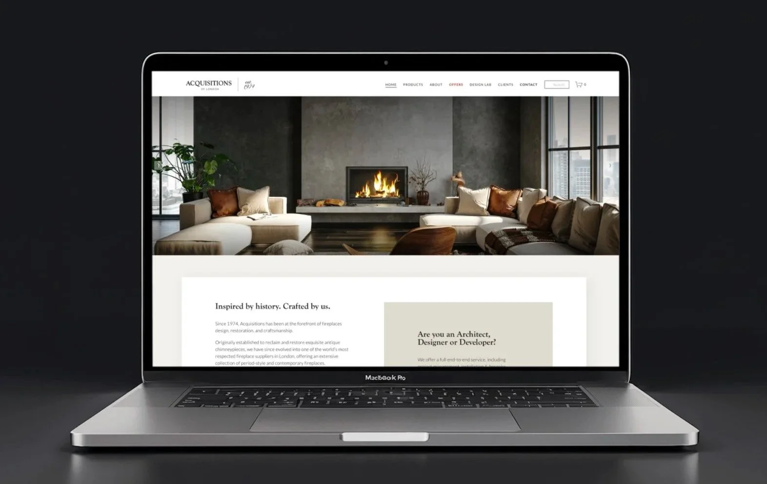Acquisitions - Luxury Fireplace eCommerce Website