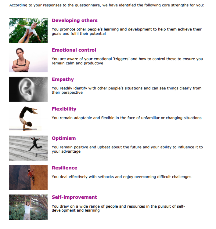 My 'significant seven' strengths