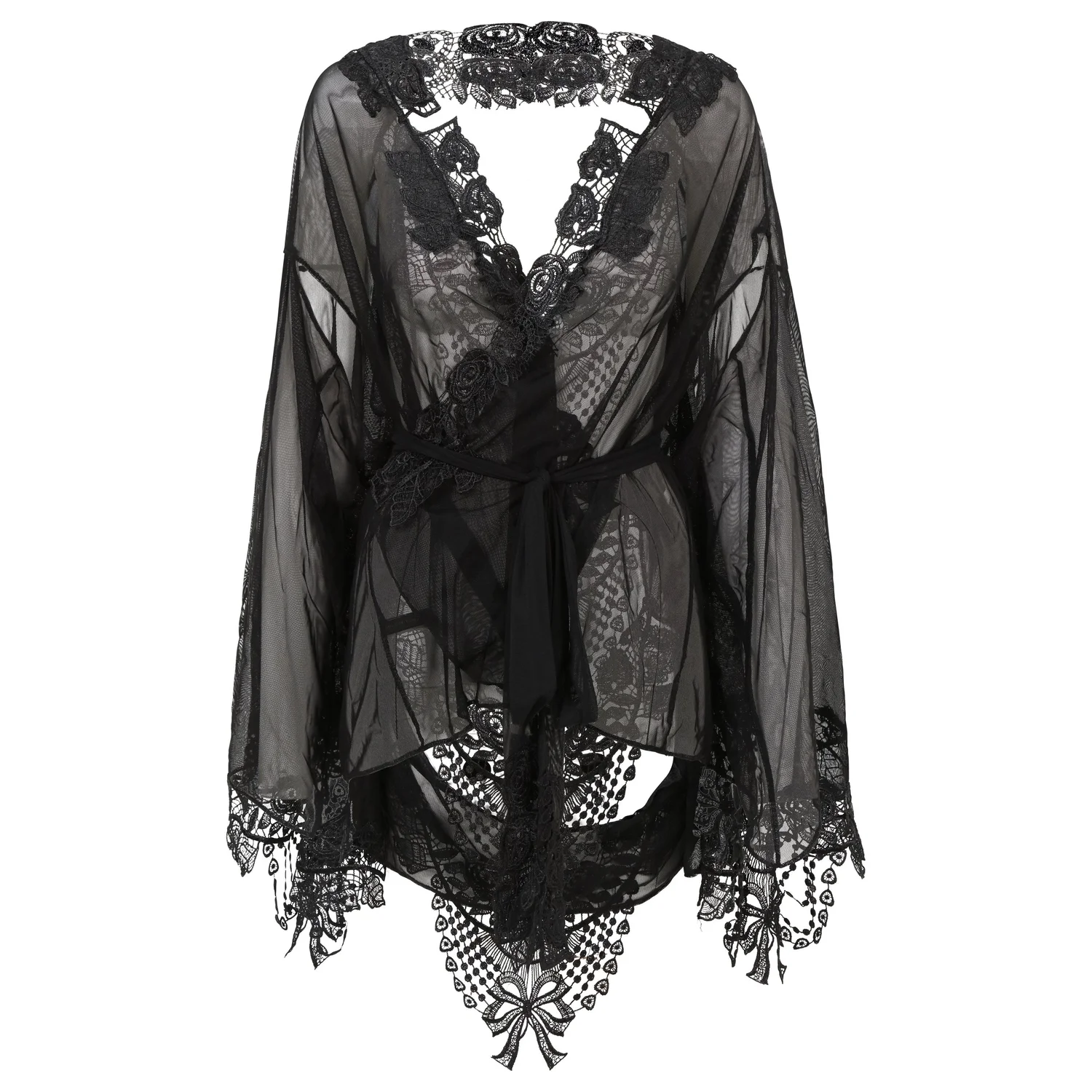 Belle et BonBon Black Bisoux Kimono — Belle et BonBon EXQUISITE 