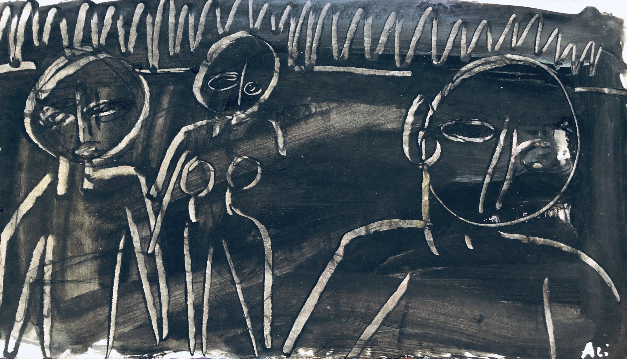 25. Acrylic on paper