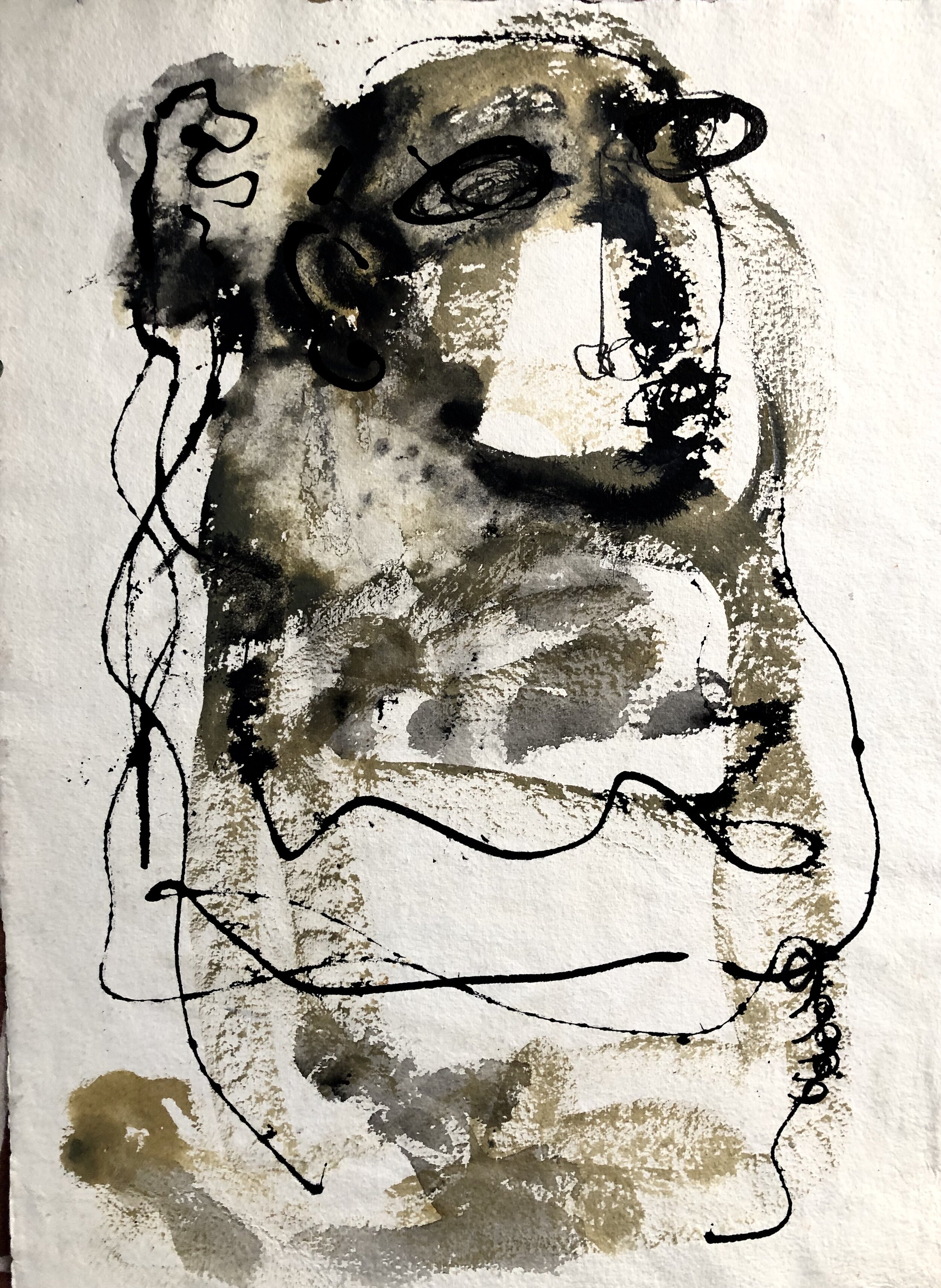 35. Chinese ink and acrylic on paper