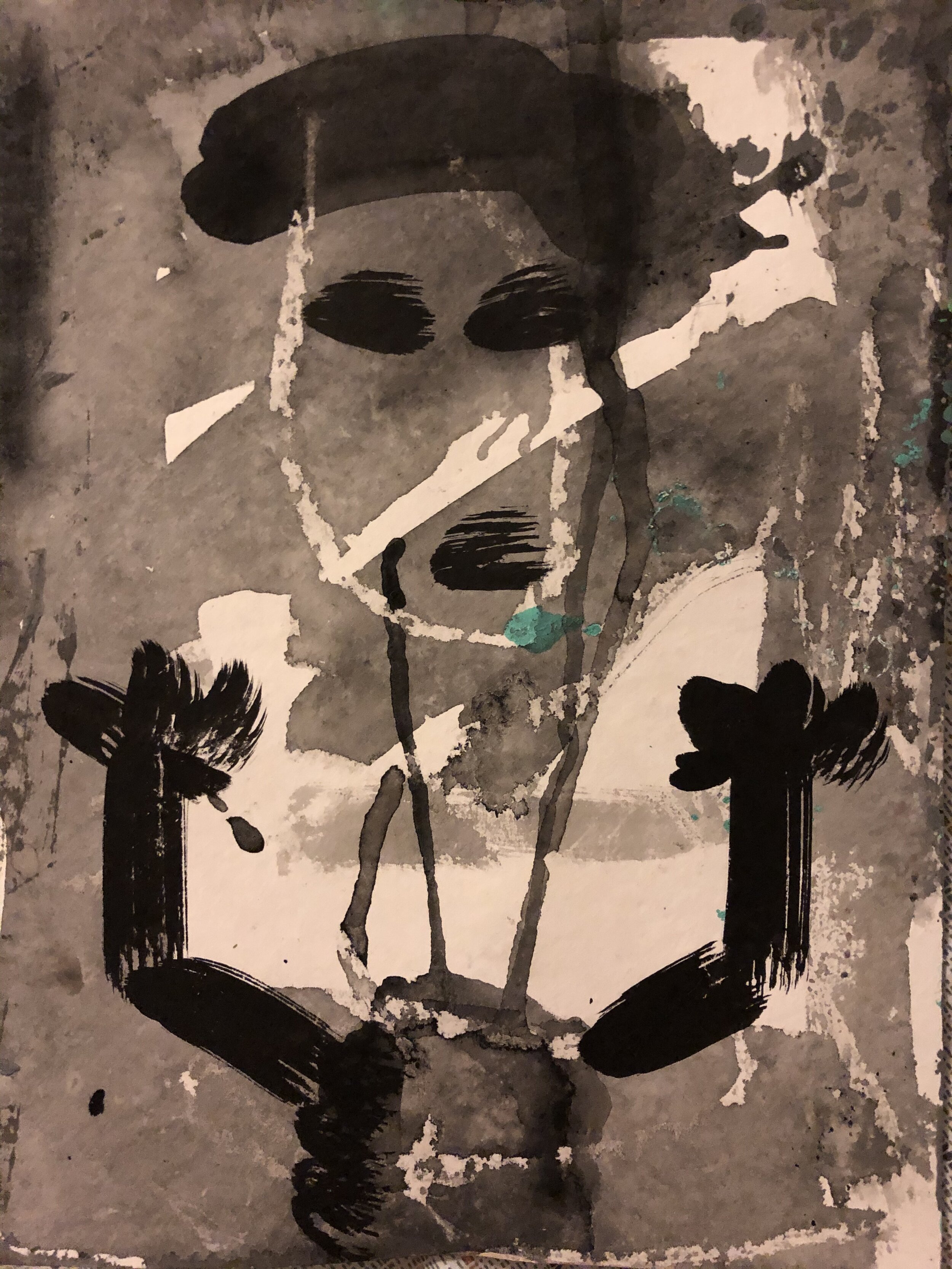 28. Ink and wax on paper 9"x12"