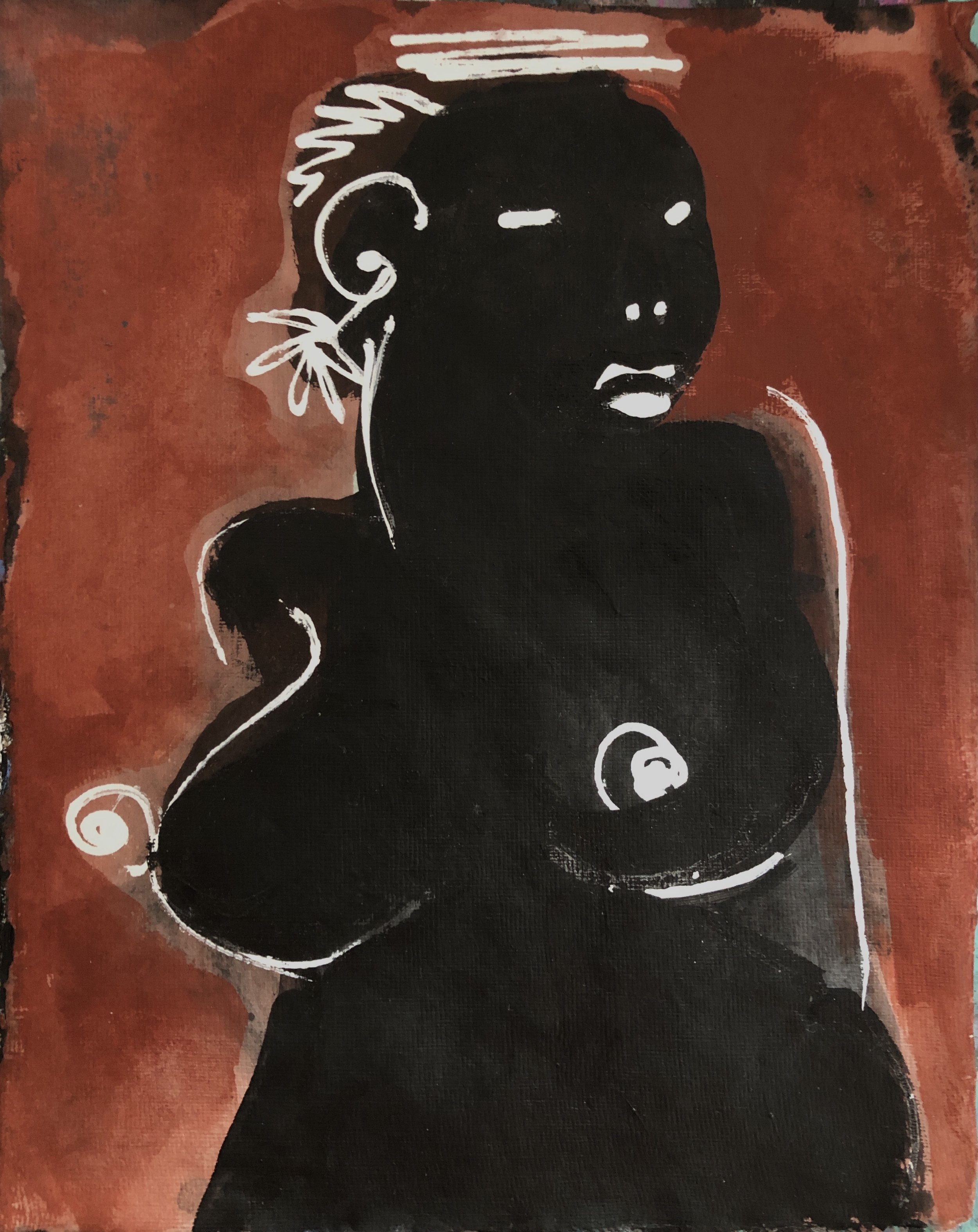 20. Acrylic on paper 8 1/2""x 11"