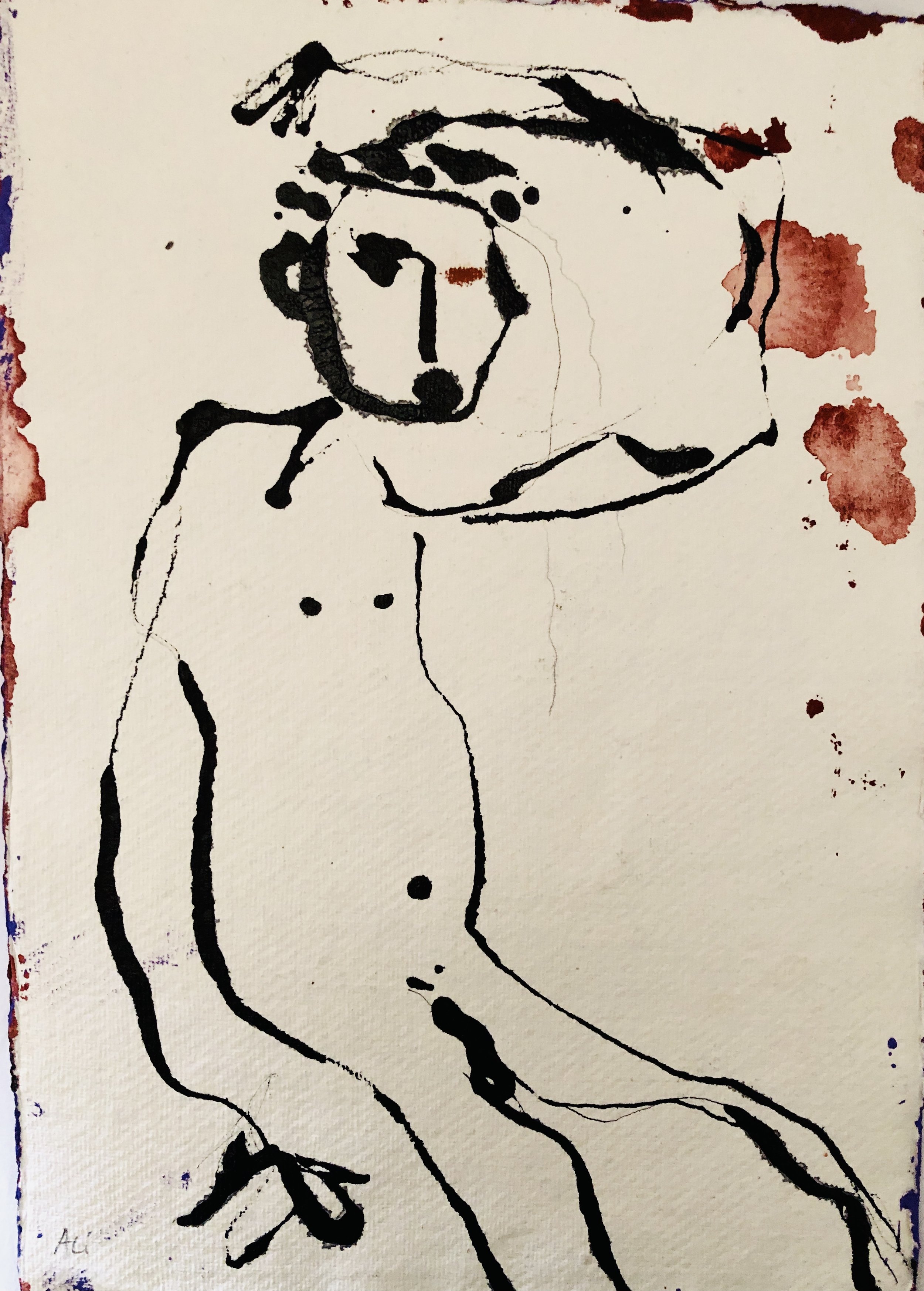 43. Chinese ink and acrylic on paper 9"x12"