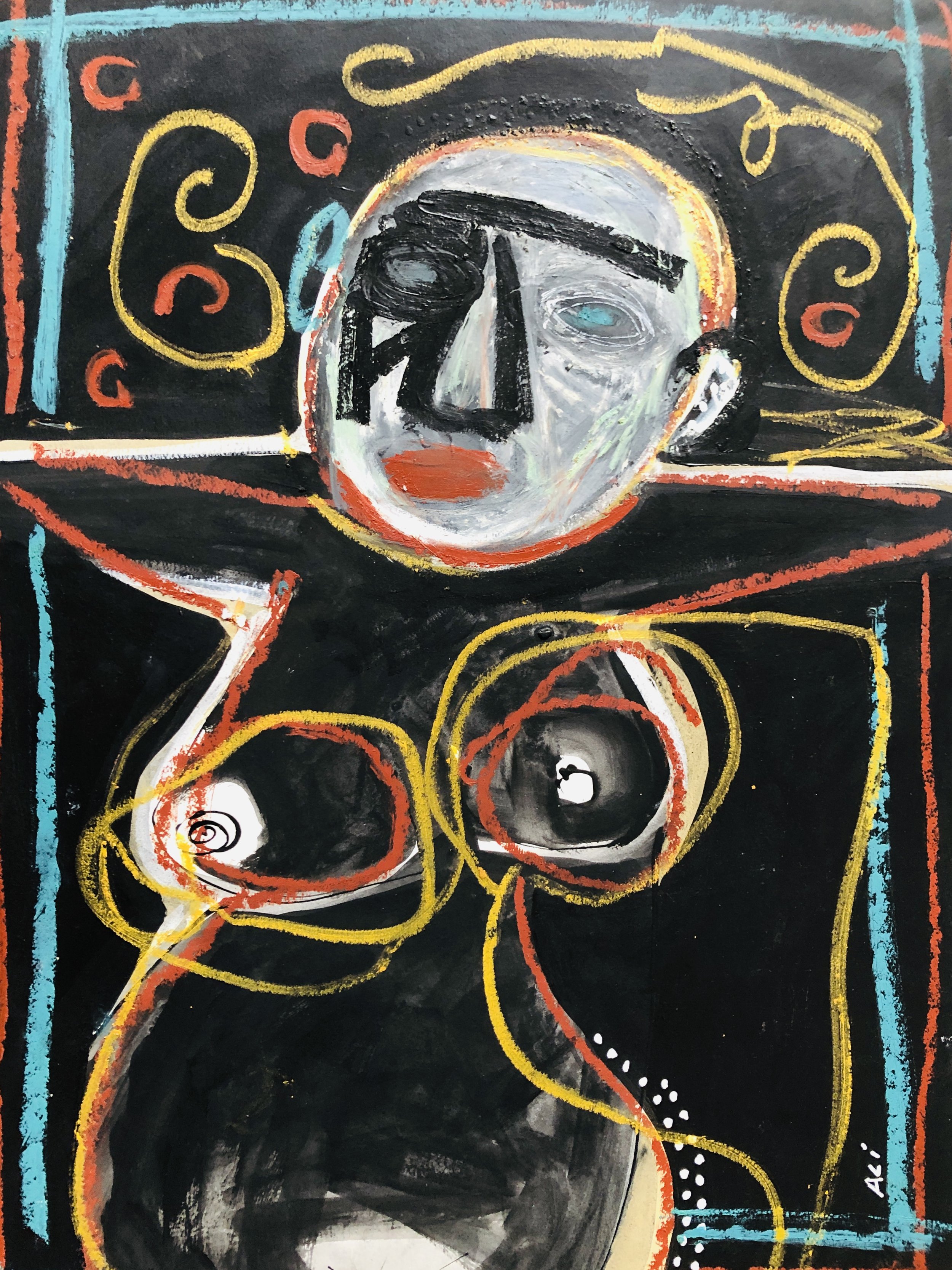 14. Acrylic and oil on paper 56x76cm ( 22"x30" )