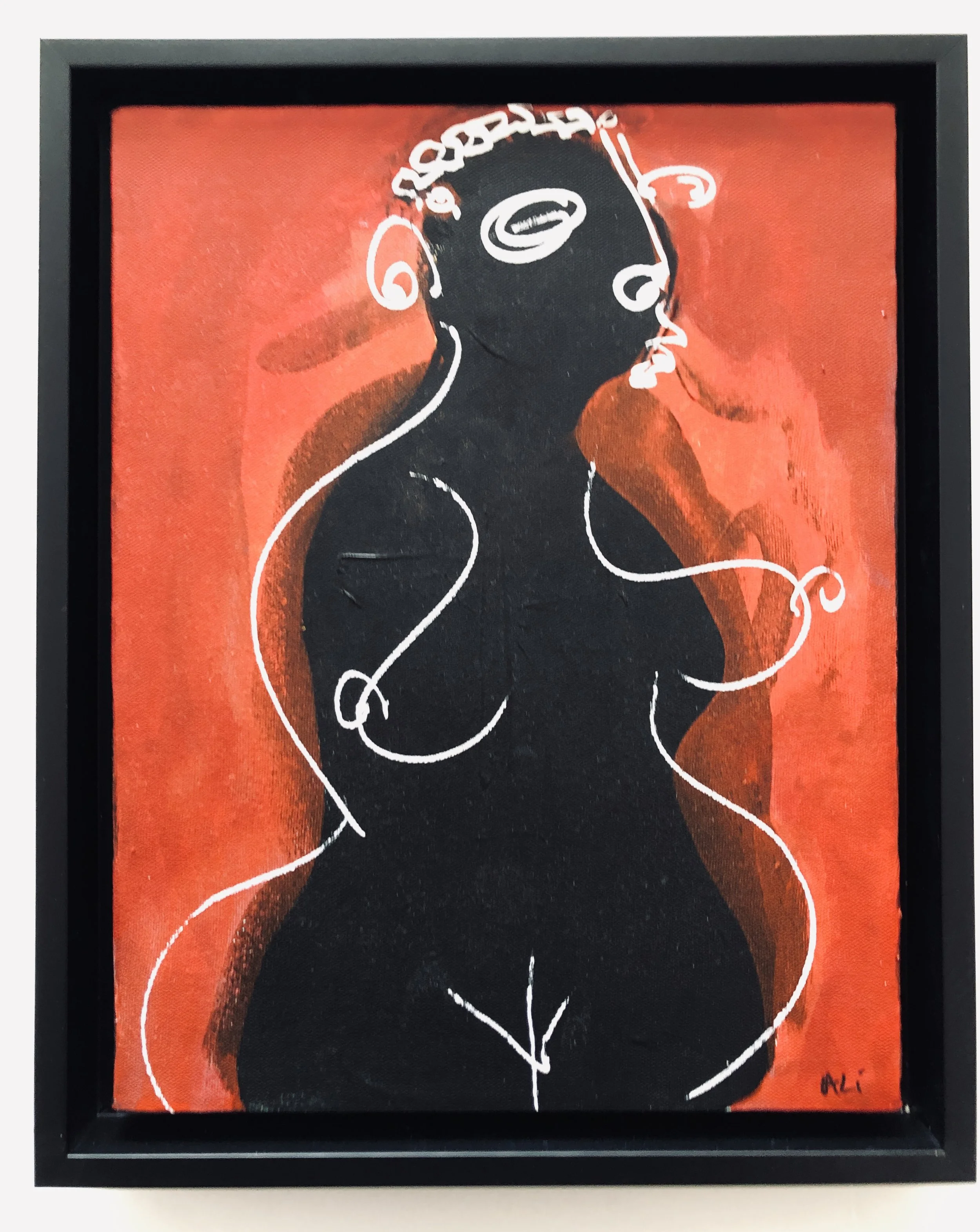  8.  $600 Acrylics on canvas  12 1/2 “ x 16“  31.75  x 40 cm  Beautifully mounted and framed     