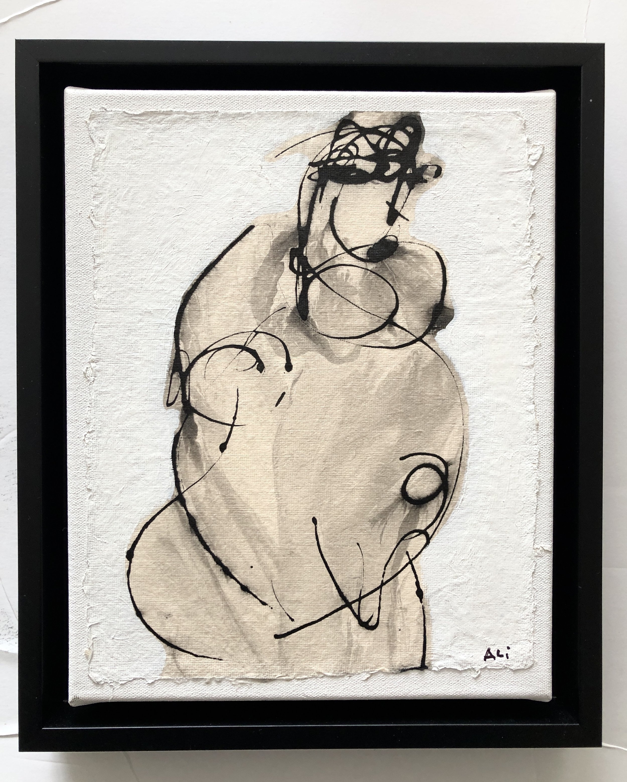  10 $500  Ink on paper  8 1/2” x 11 1/2”   21.5 x 29 cm  Beautifully mounted and framed 