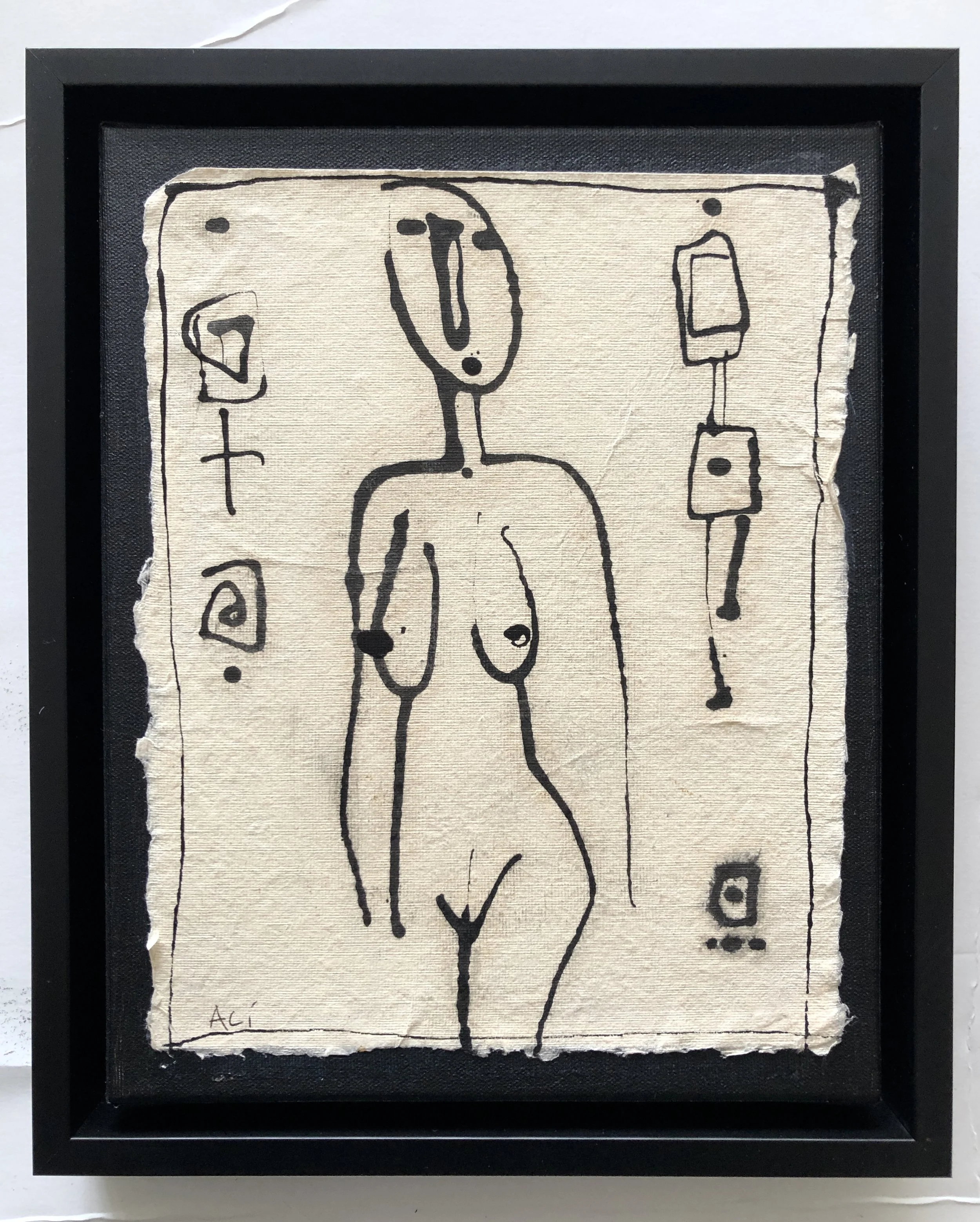  17.  $500 Ink on paper  8 1/2” x 11 1/2”   21.5 x 29 cm  Beautifully mounted and framed  