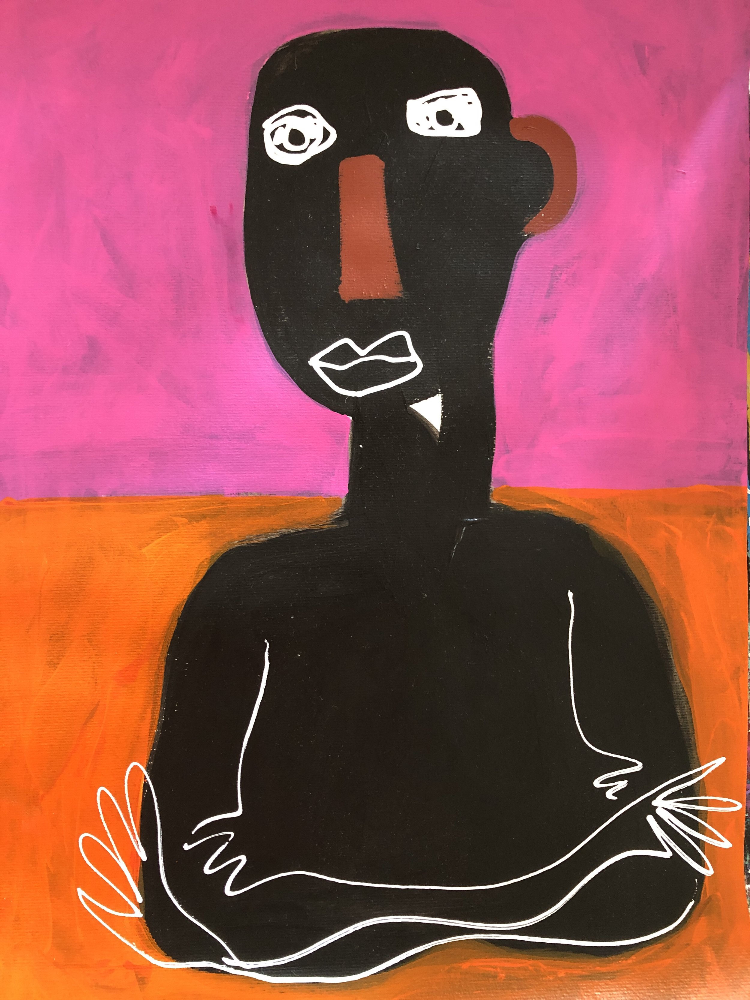 1. Acrylic on paper 16"x20" (Currently framed)