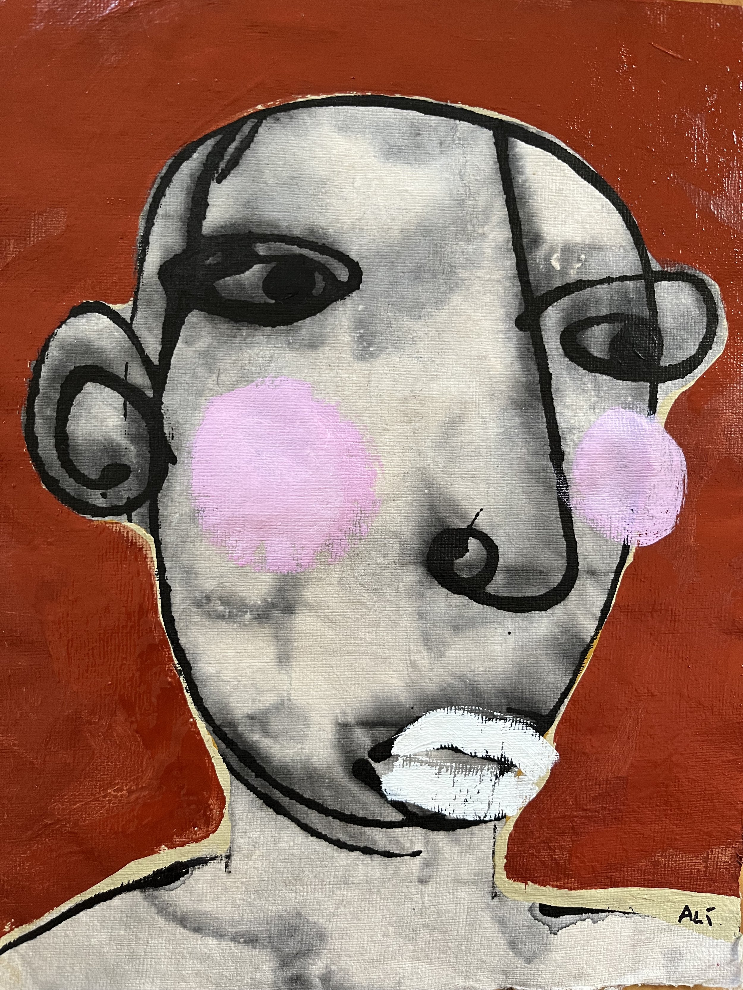 32. Acrylic and ink on paper 9"x12"