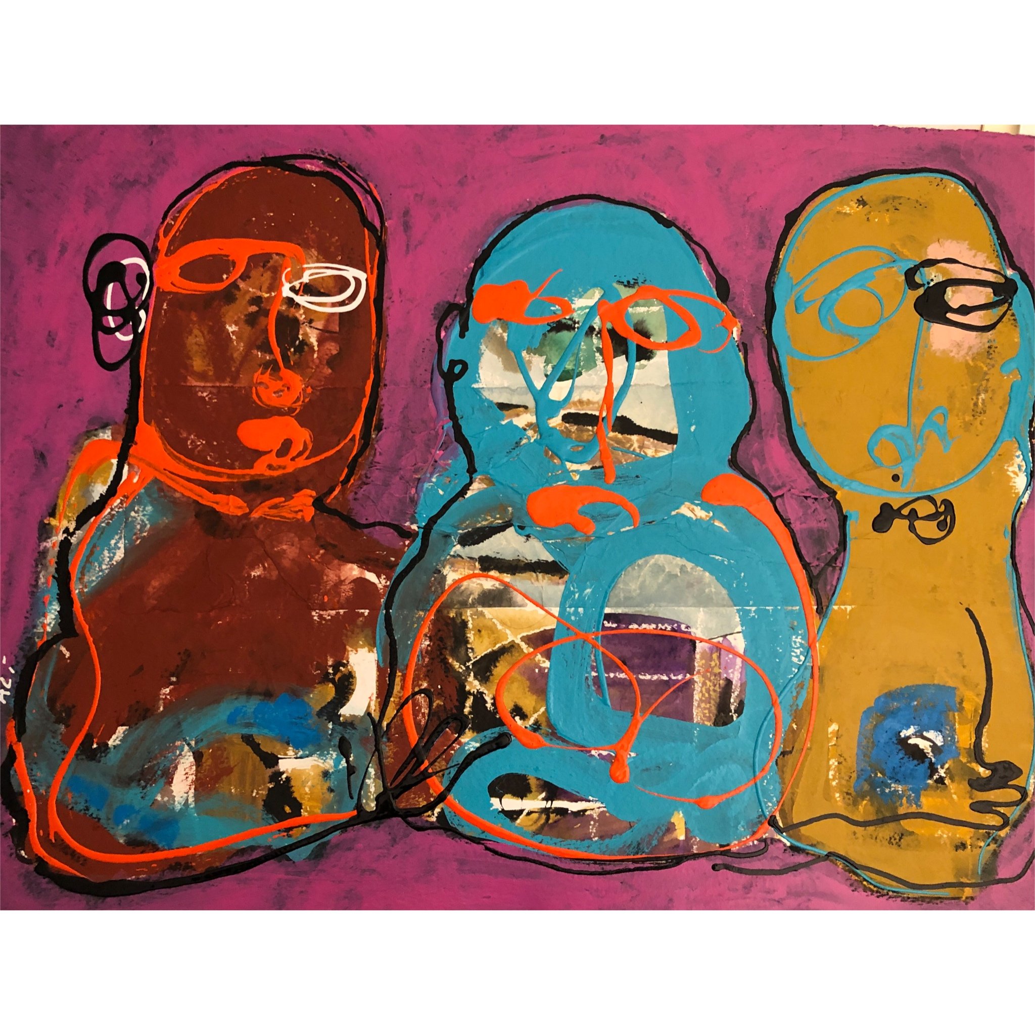 4. Acrylic on paper 22”x30” / 56x76cm